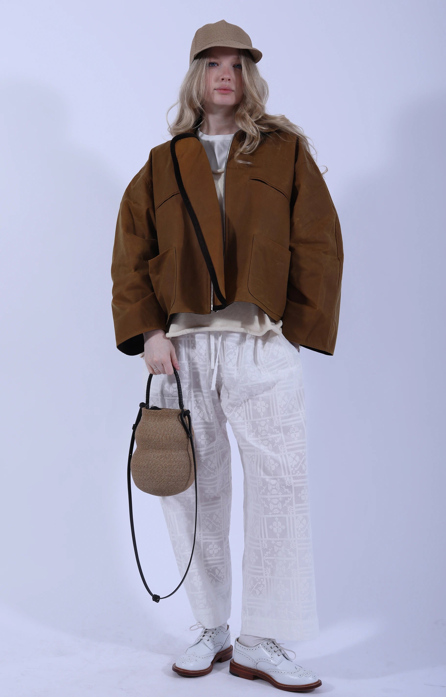 Embroidery Luna Trouser Ivory