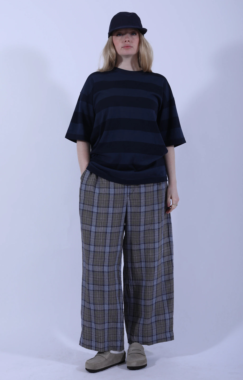 Baggy T-Shirt Stripe Navy