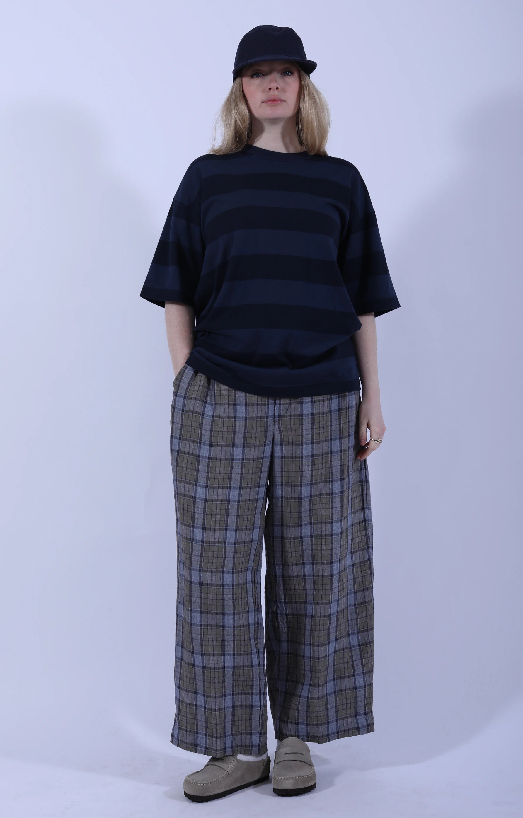 Baggy T-Shirt Stripe Navy