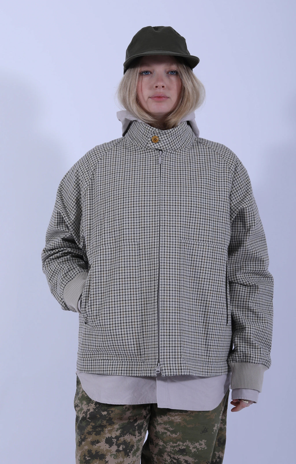 Zip Harrington Jacket Smoky Tattersall