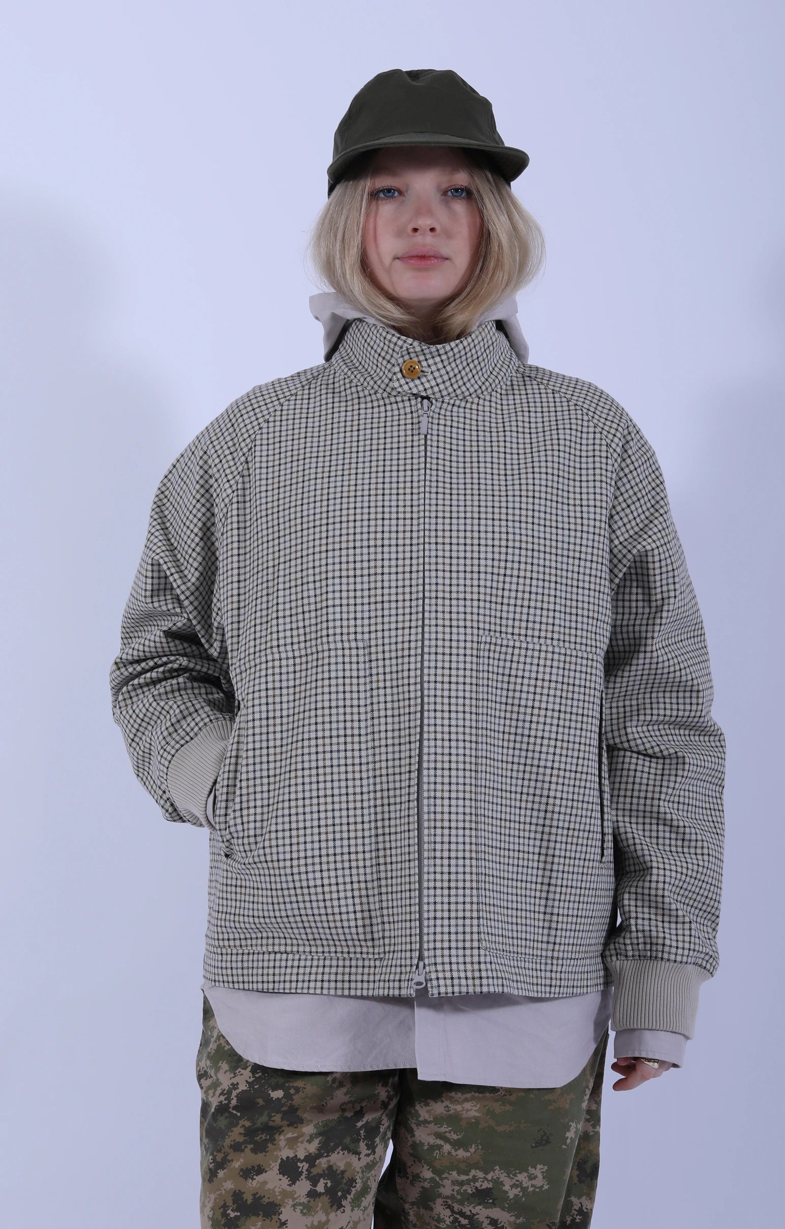 Zip Harrington Jacket Smoky Tattersall