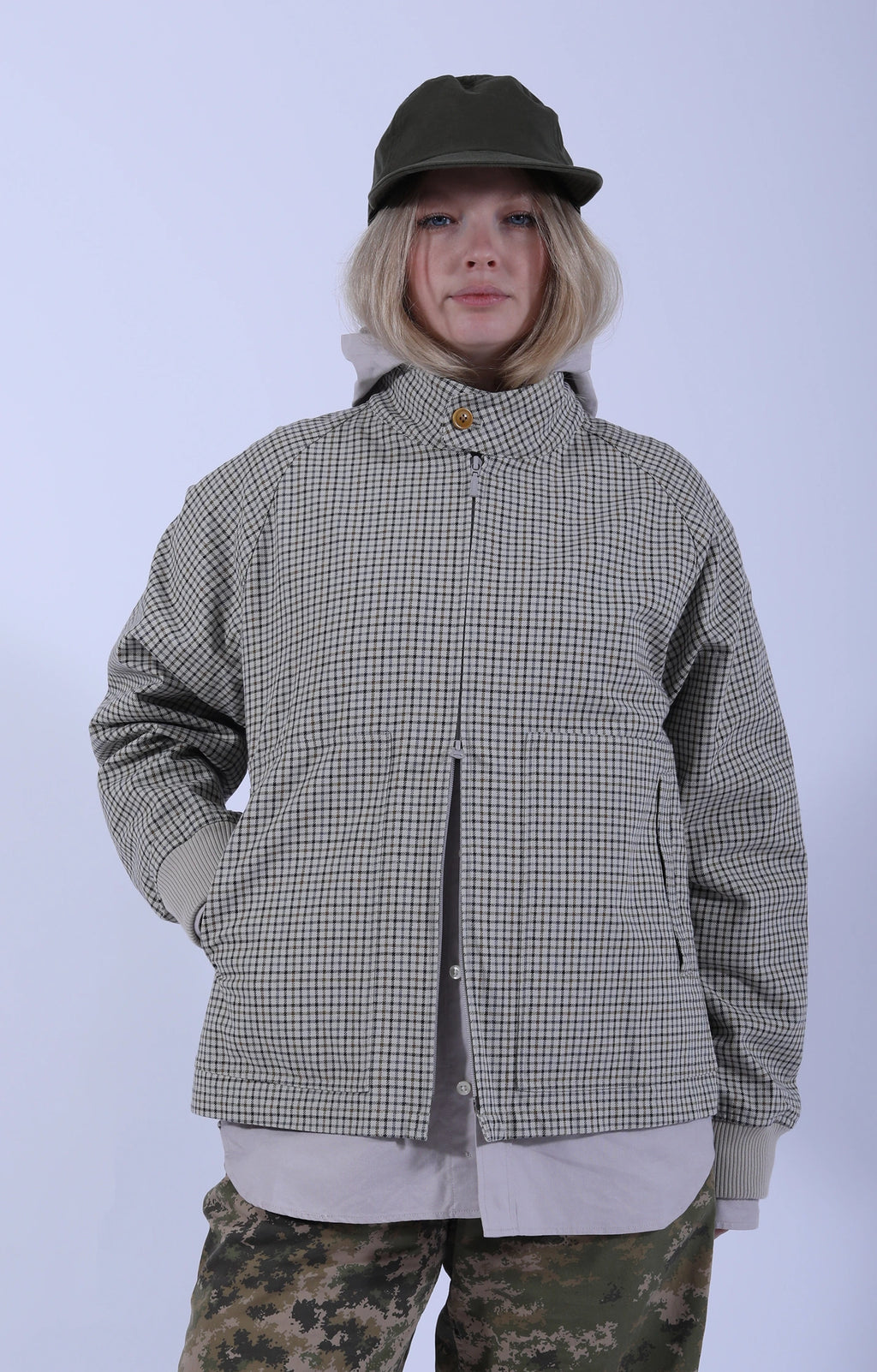 Zip Harrington Jacket Smoky Tattersall