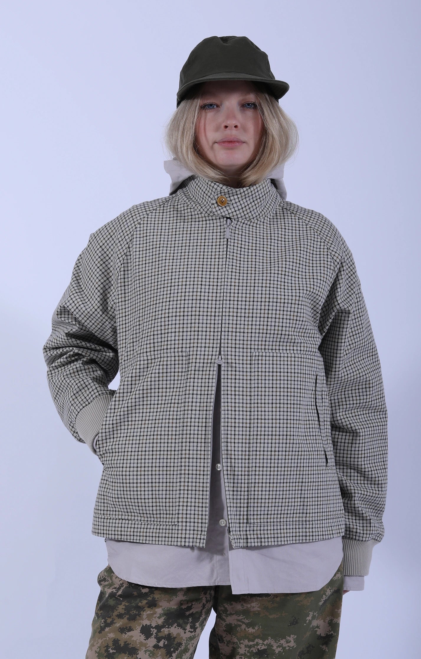 Zip Harrington Jacket Smoky Tattersall
