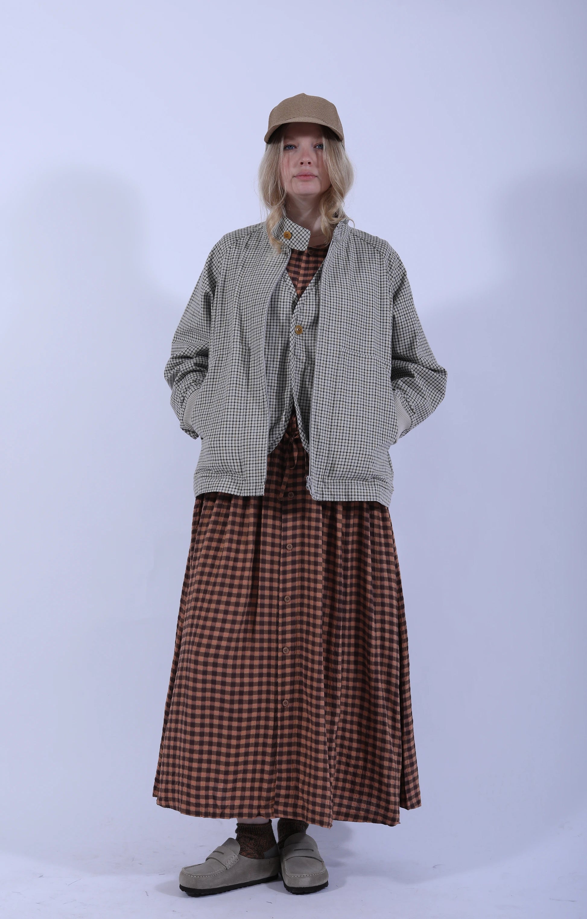 Zip Harrington Jacket Smoky Tattersall
