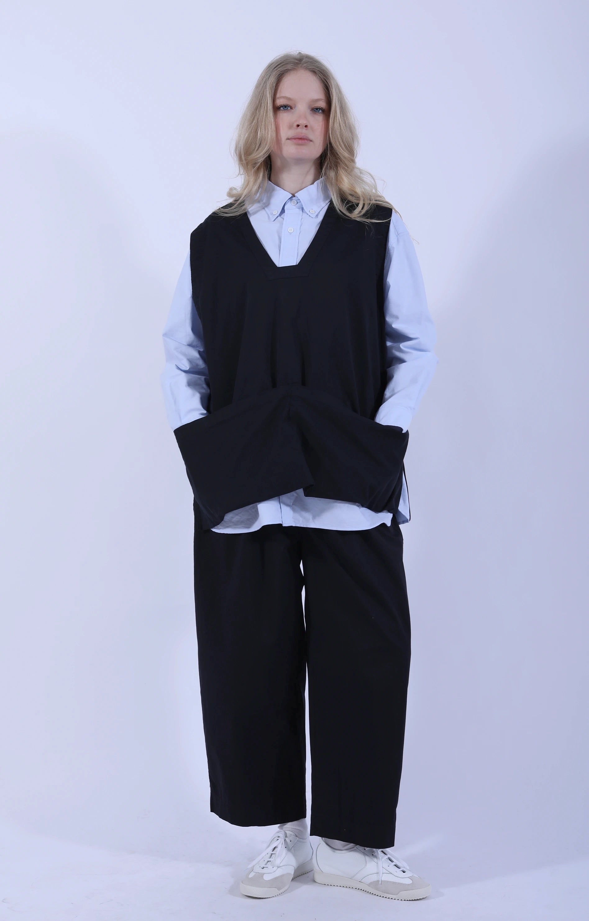 Work Pullover Vest Black-Navy
