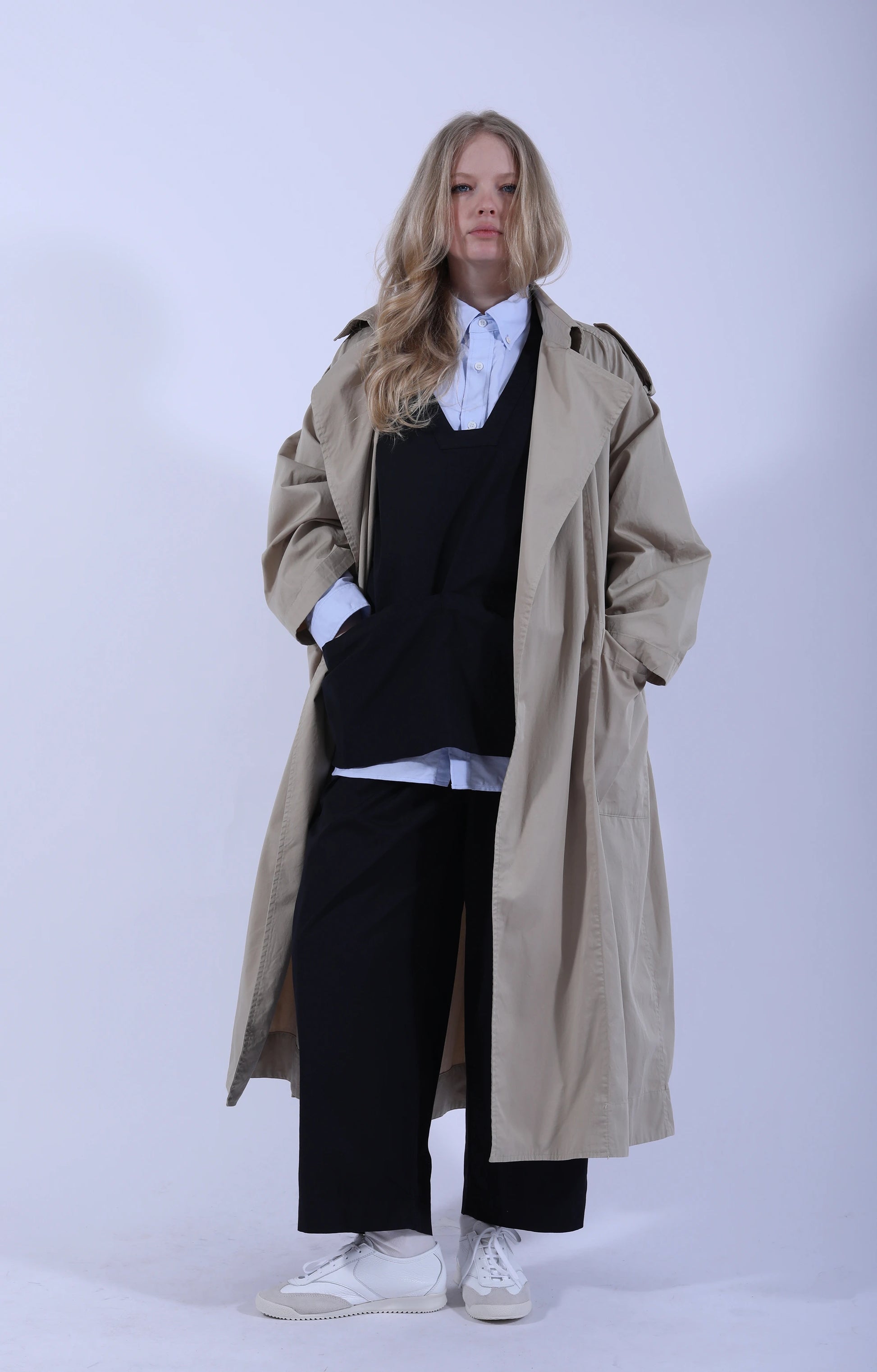 Trench Robe Maxi Coat Sand