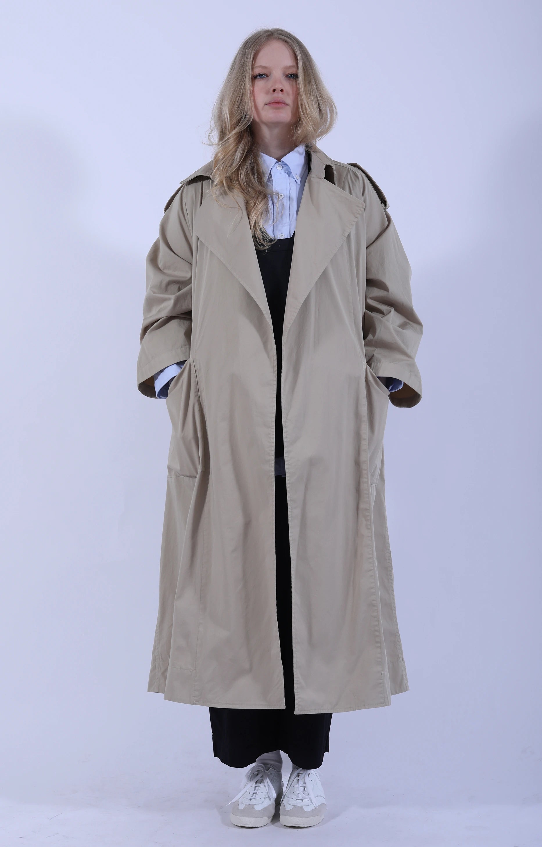 Trench Robe Maxi Coat Sand
