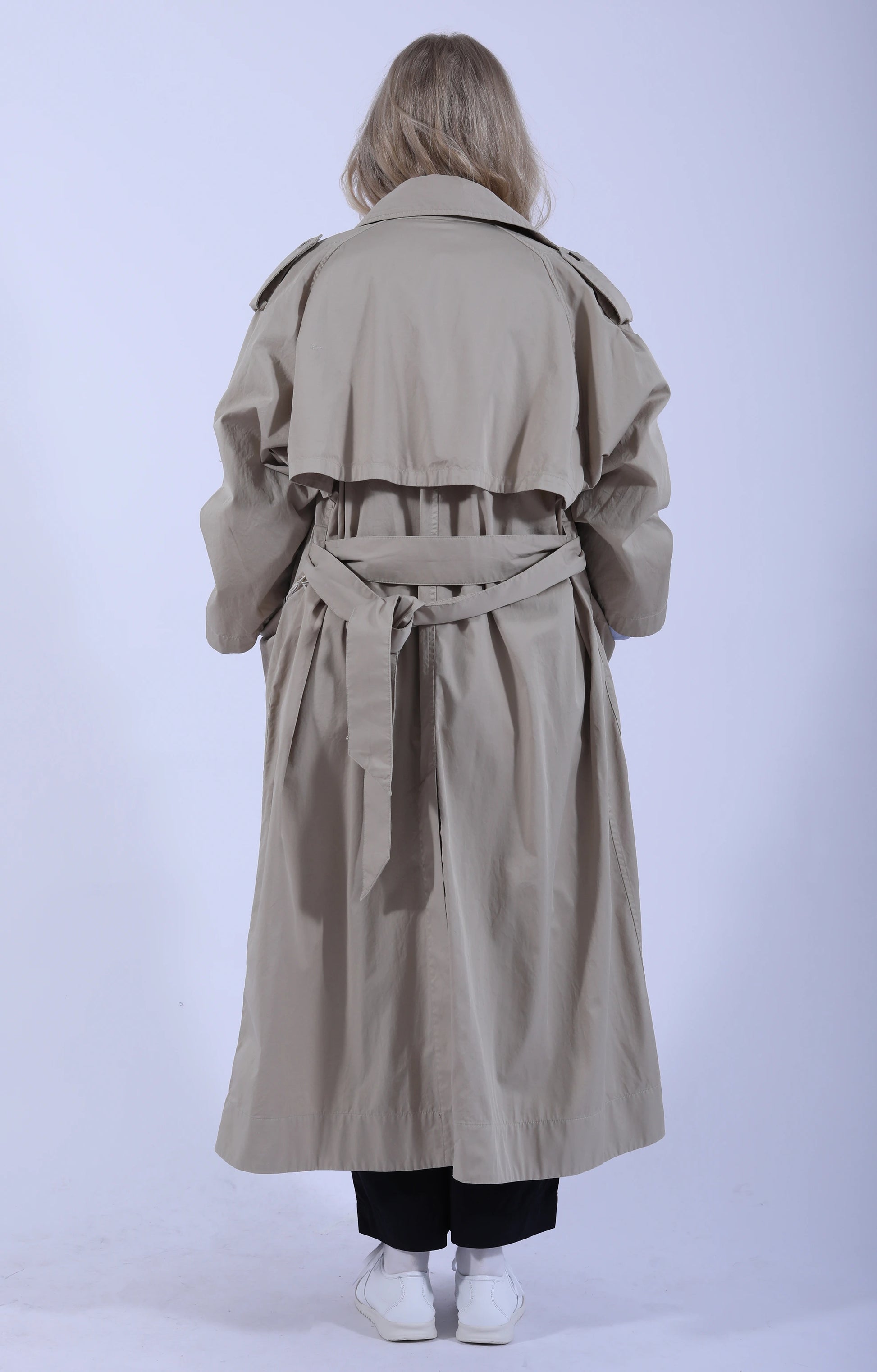 Trench Robe Maxi Coat Sand