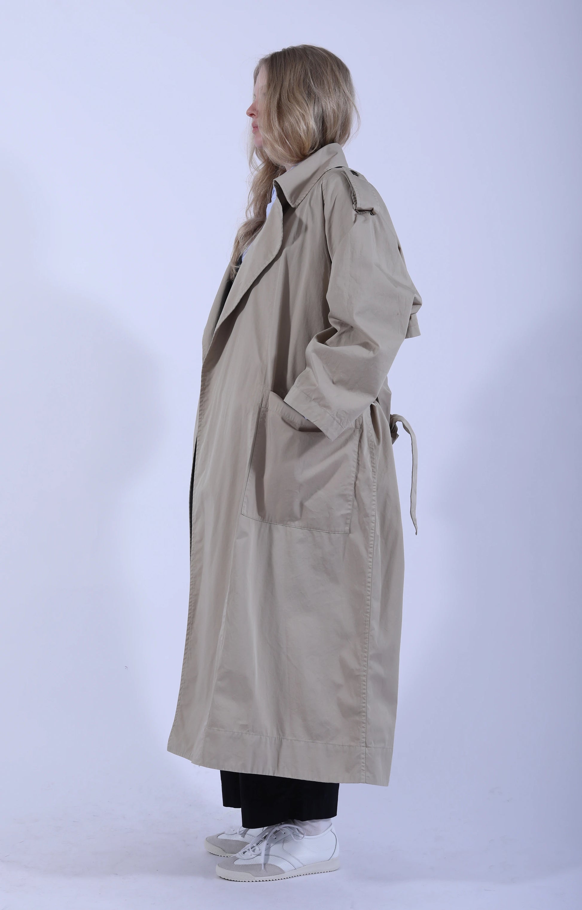 Trench Robe Maxi Coat Sand