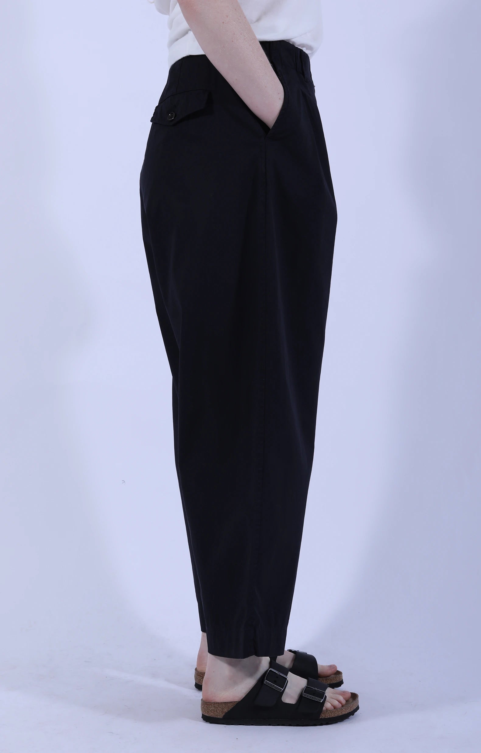 2 In-Pleat Baggy Chinos D.Navy