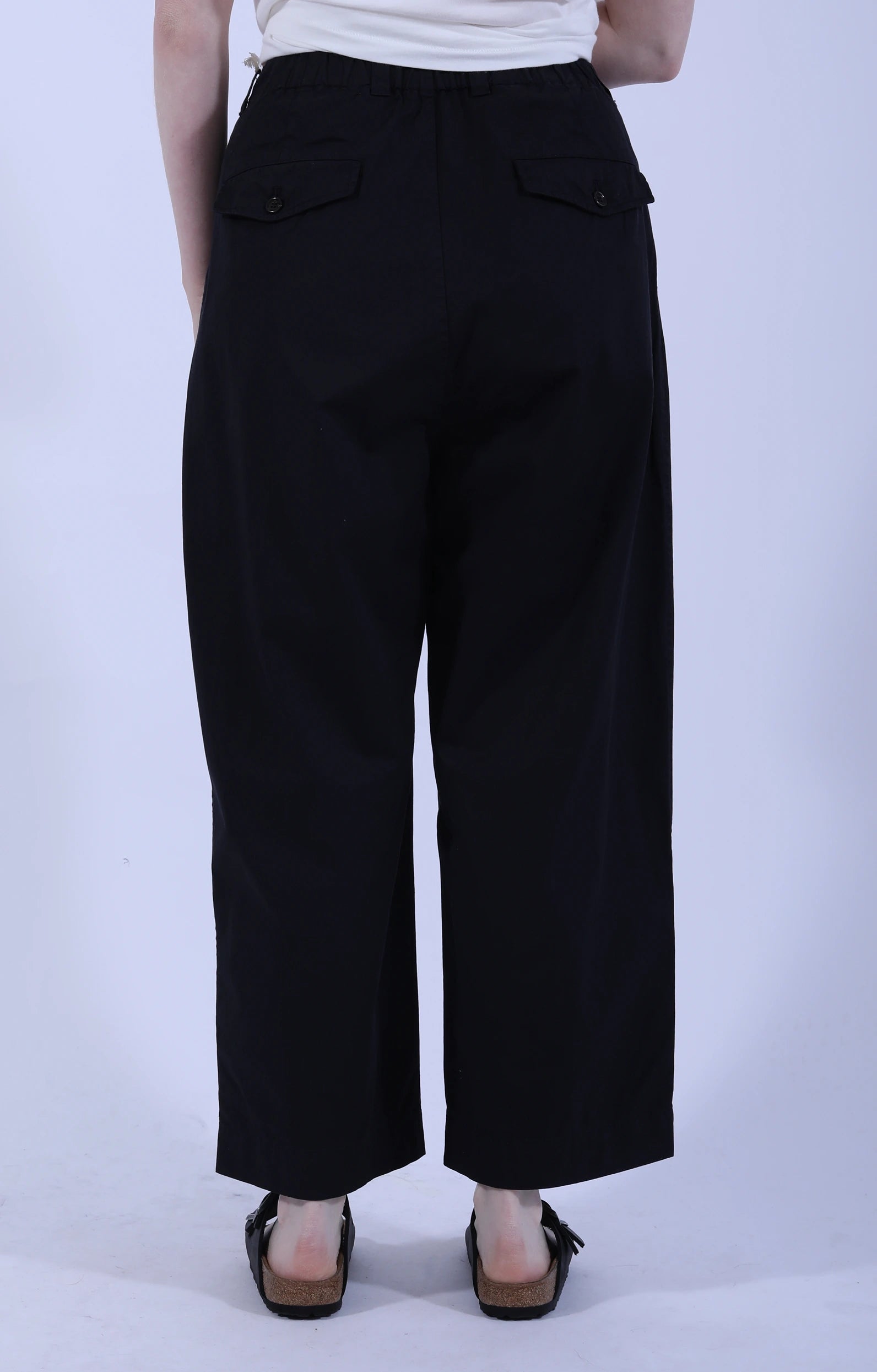 2 In-Pleat Baggy Chinos D.Navy