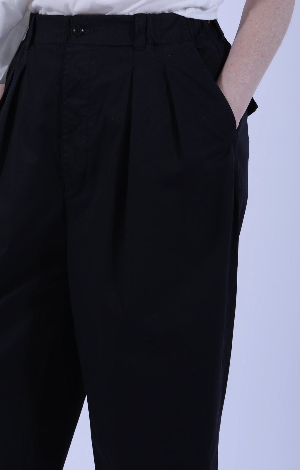 2 In-Pleat Baggy Chinos D.Navy