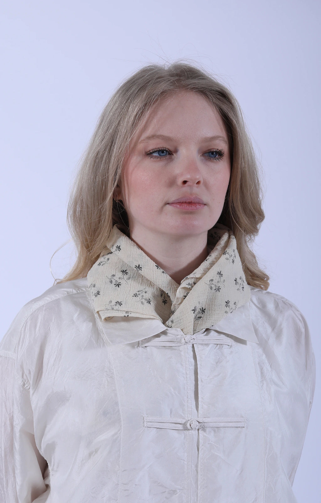 Scarf Floral Natural