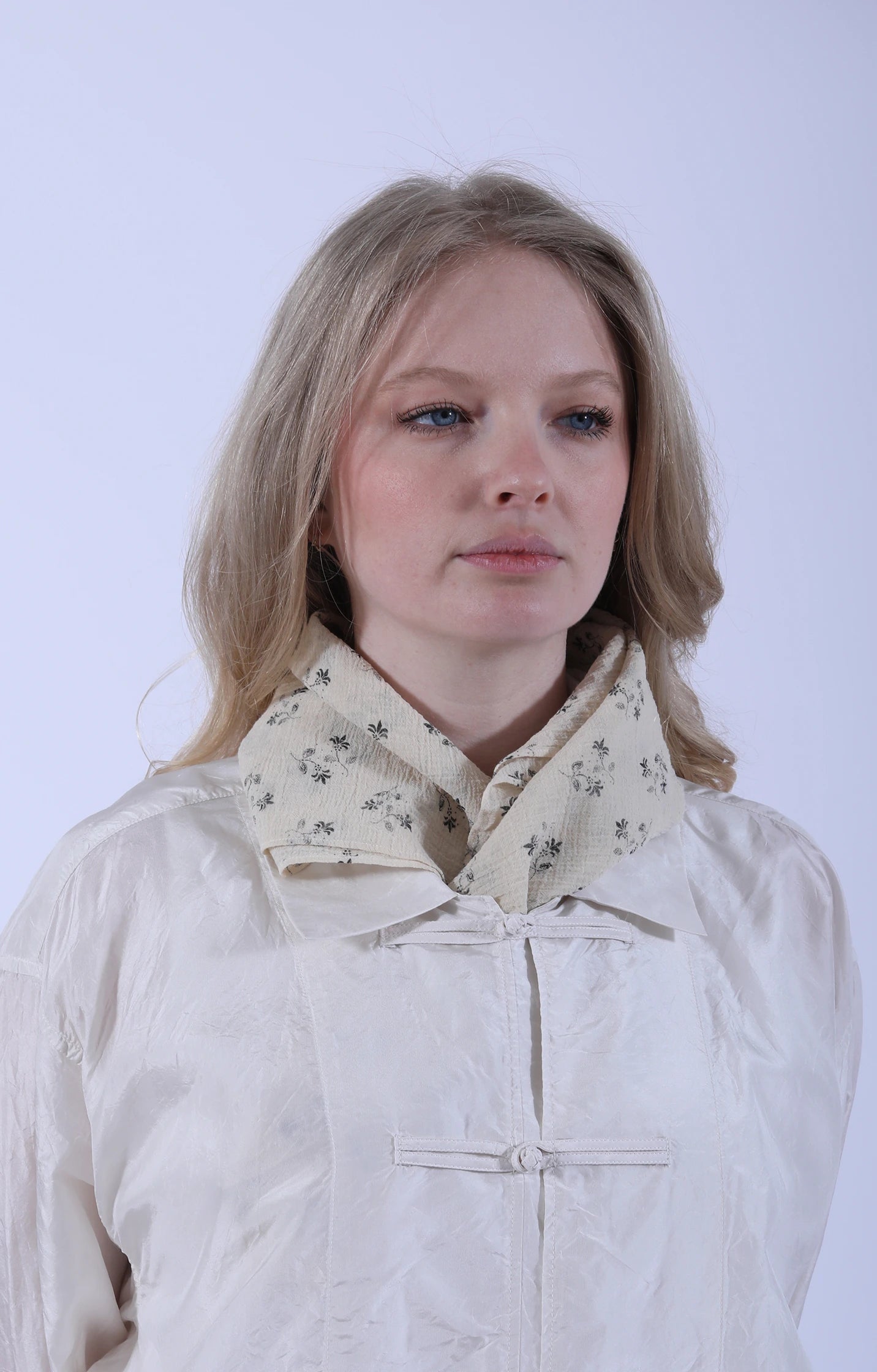 Scarf Floral Natural