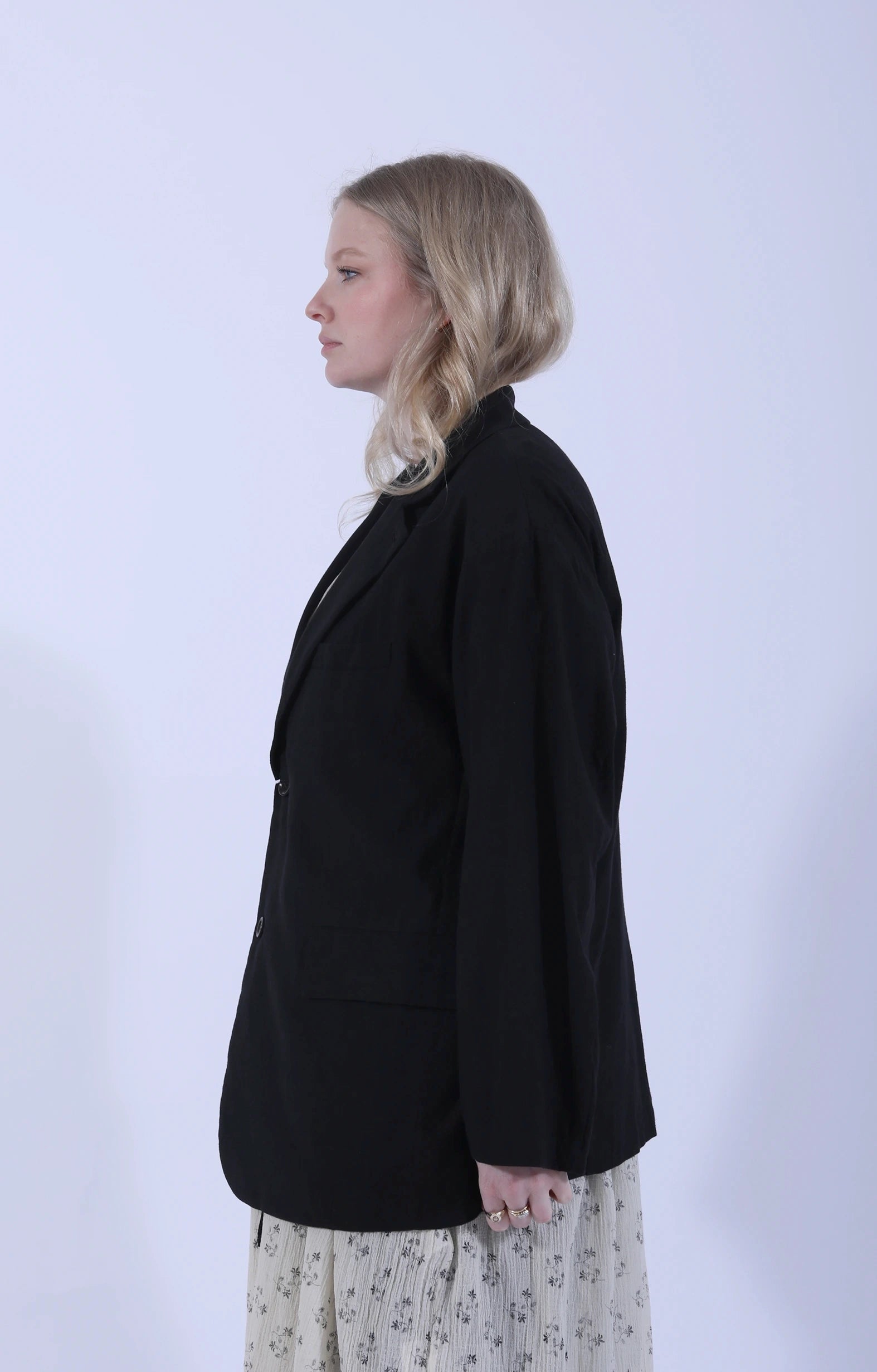 1+2 Button Jacket Ink/Black