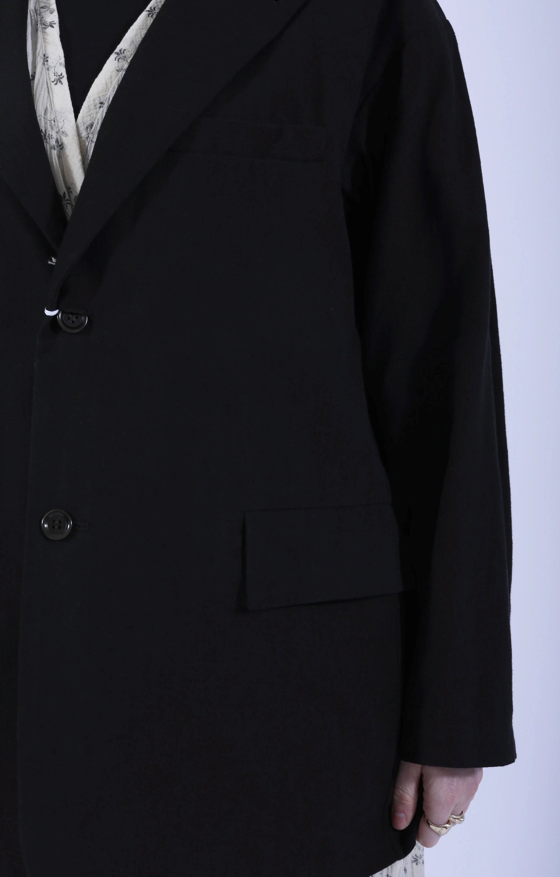 1+2 Button Jacket Ink/Black