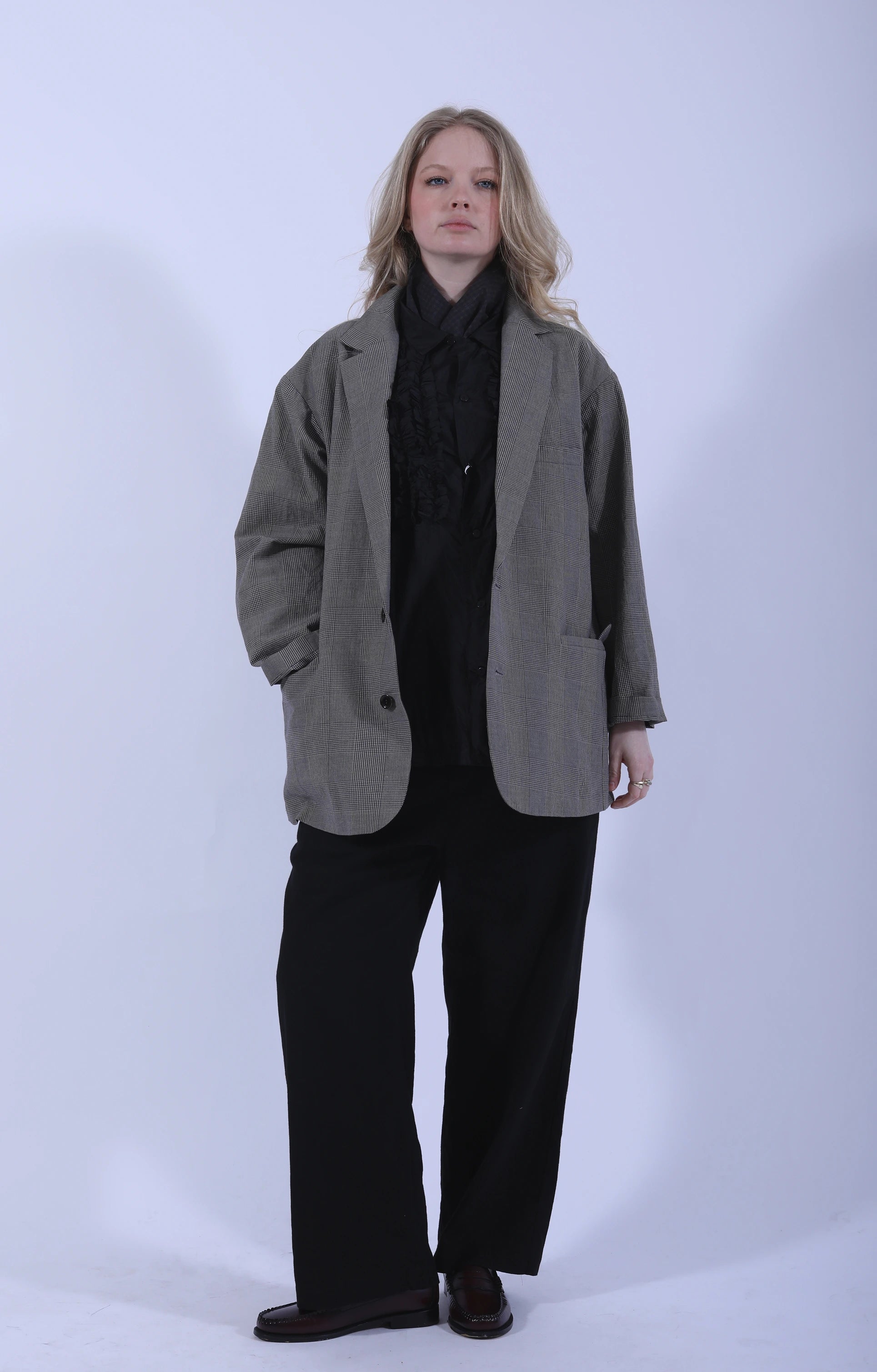Oversize Sack Jacket Natural/Navy