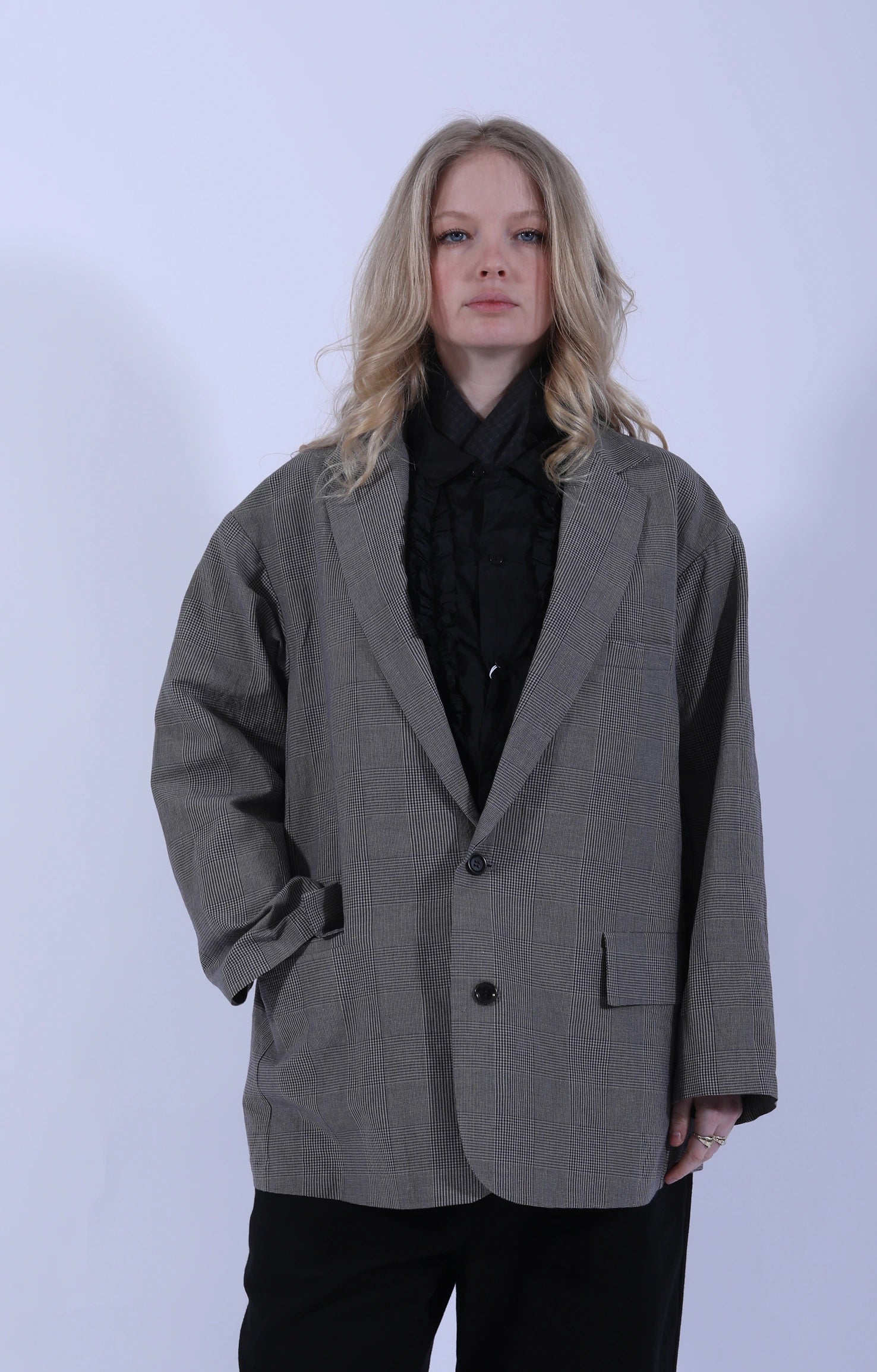 Oversize Sack Jacket Natural/Navy