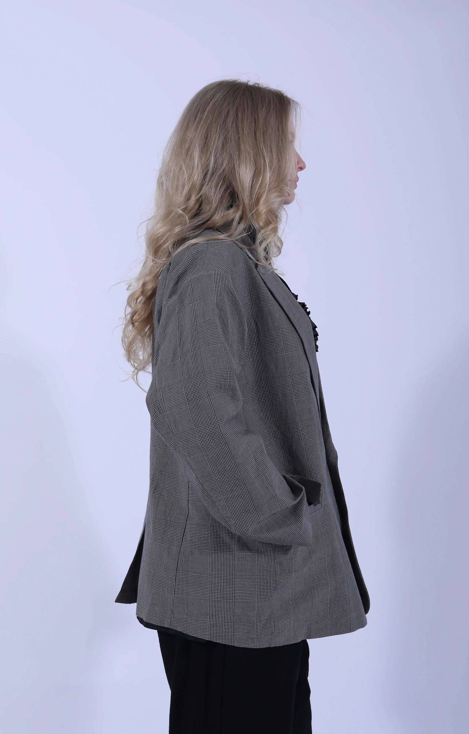 Oversize Sack Jacket Natural/Navy