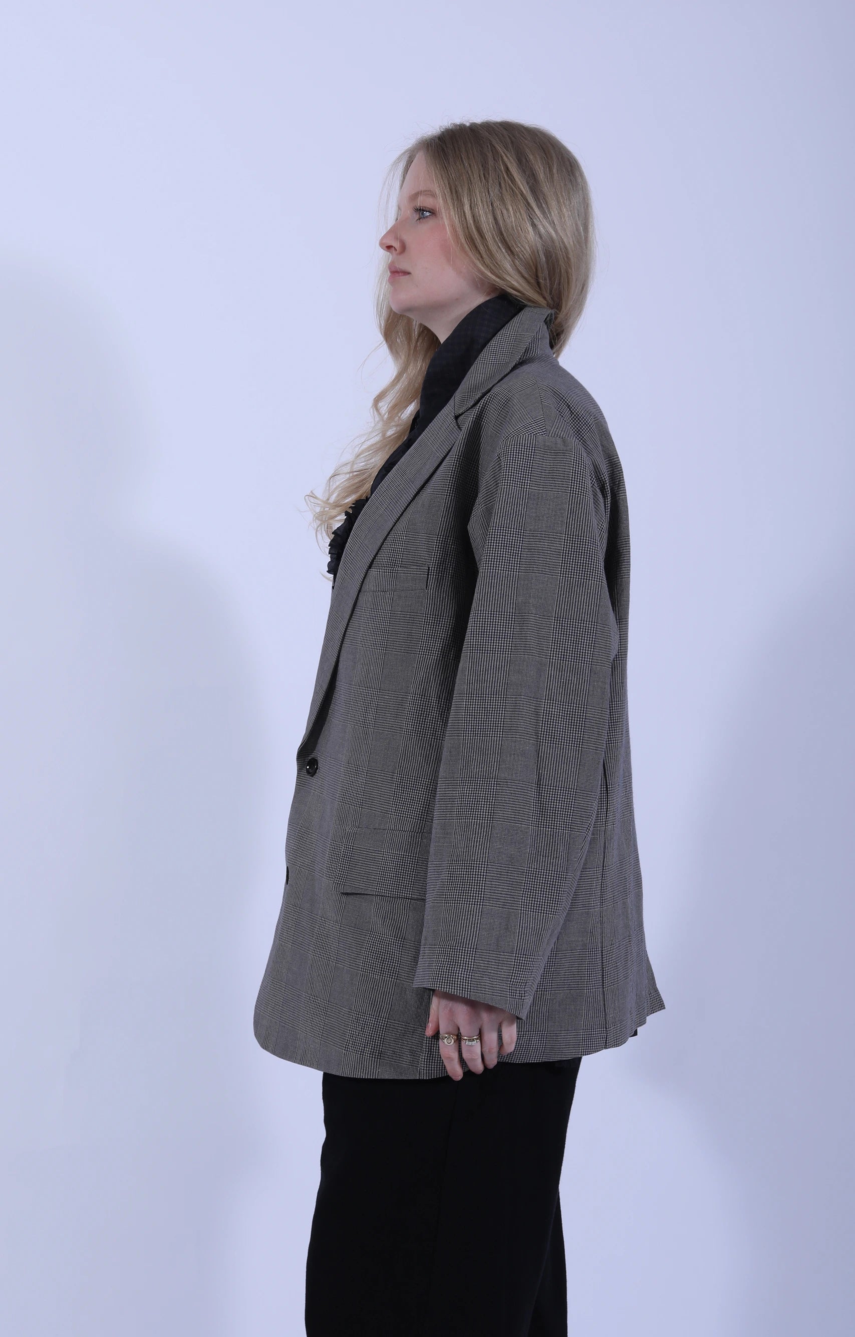 Oversize Sack Jacket Natural/Navy