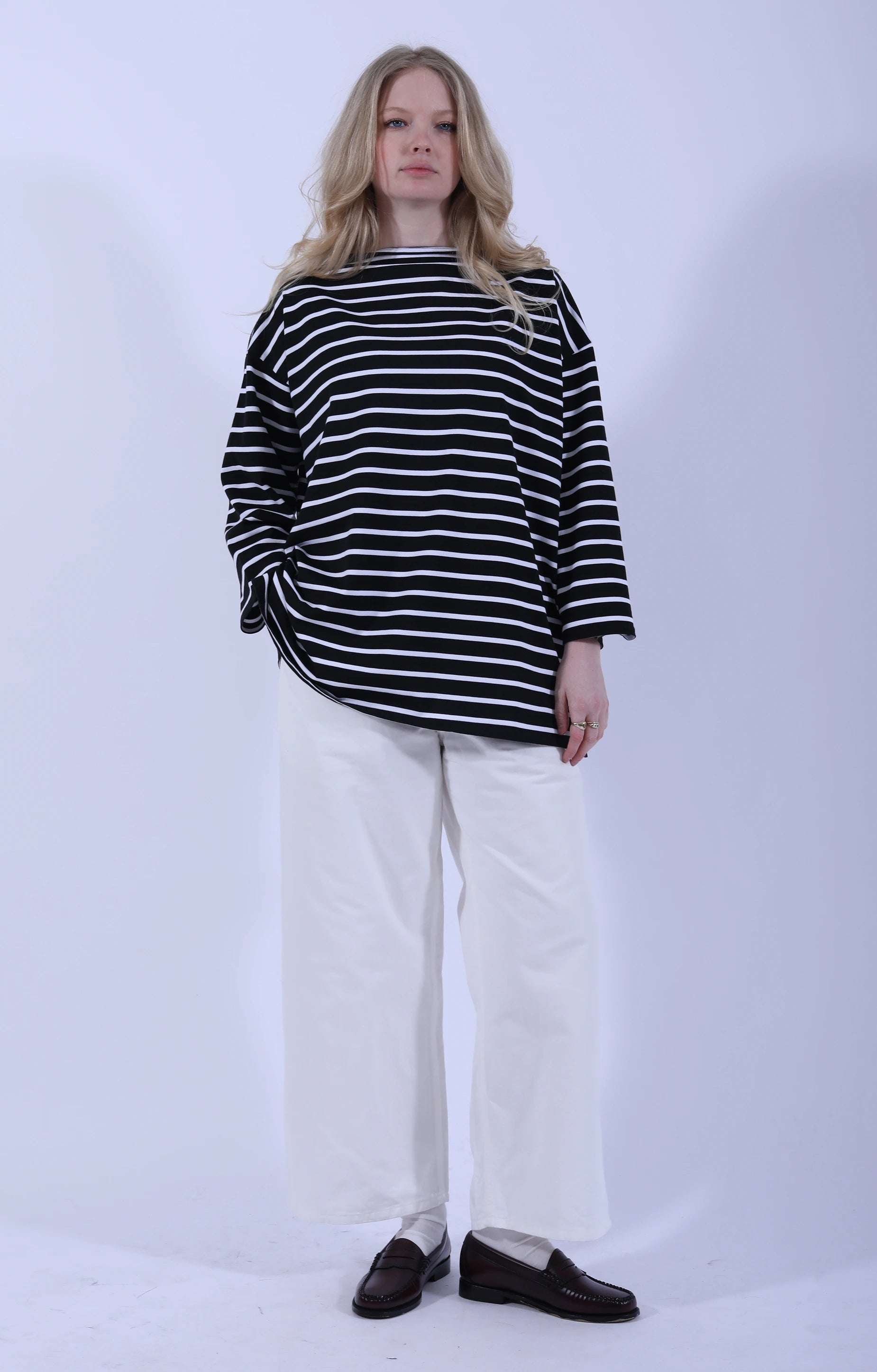 Basque Shirt Striped Black/White