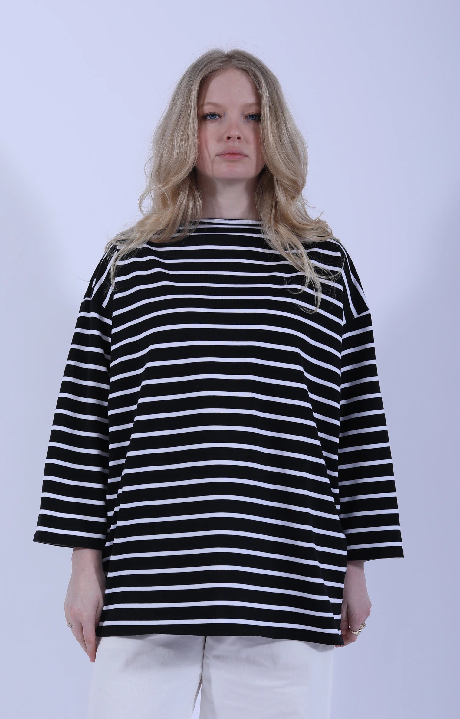 Basque Shirt Striped Black/White