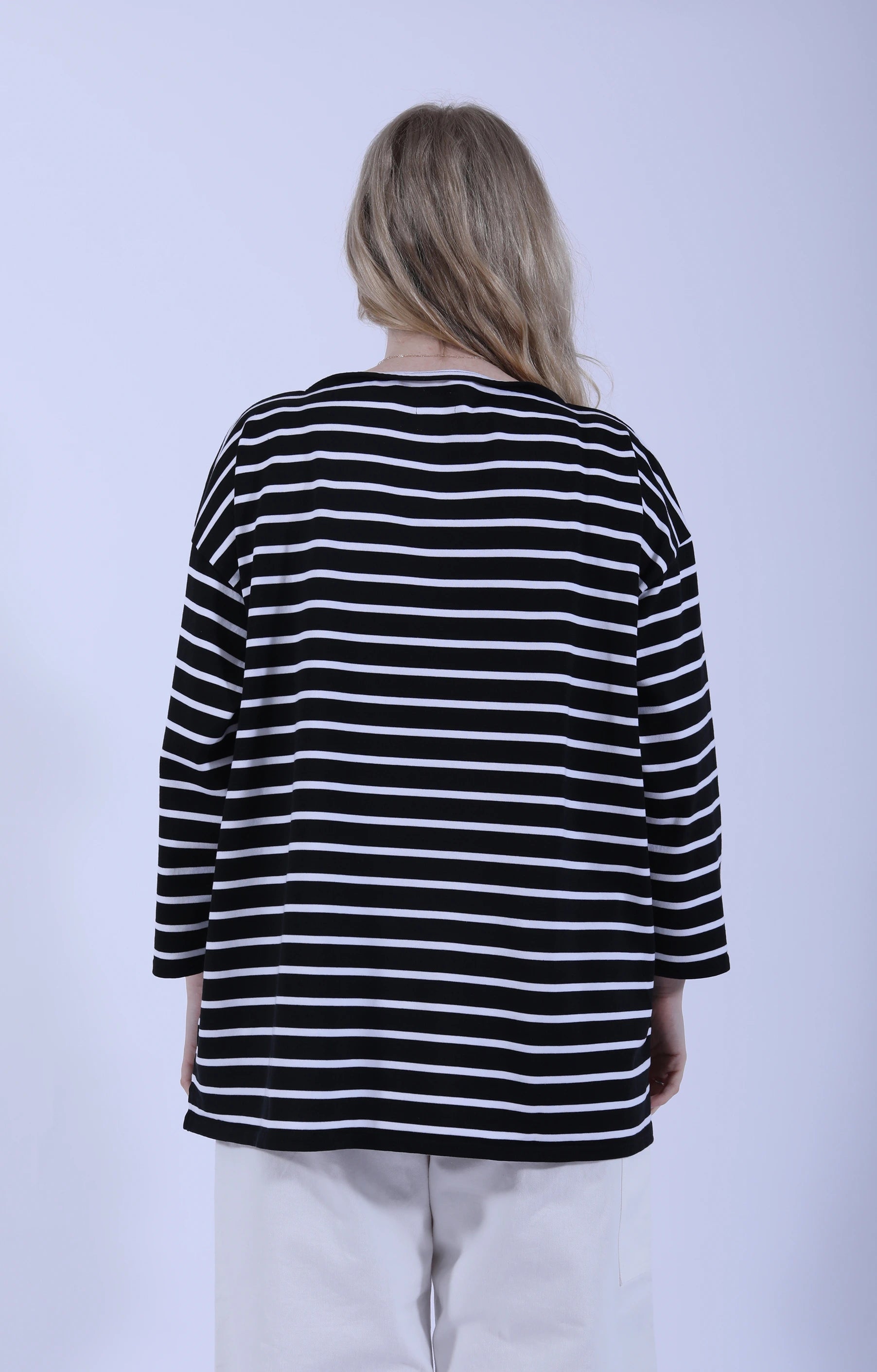 Basque Shirt Striped Black/White