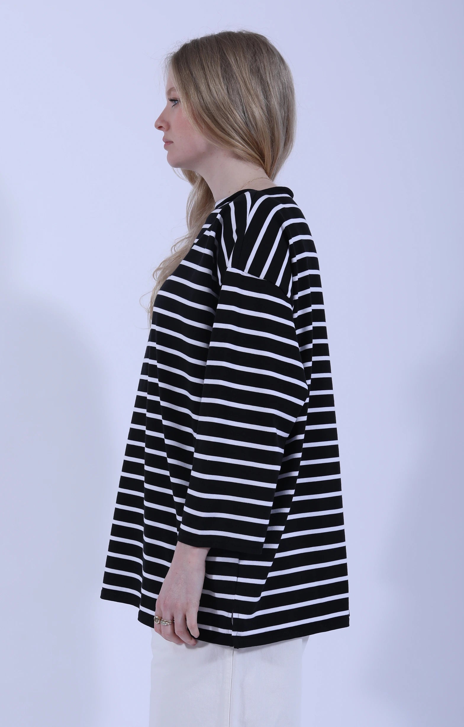 Basque Shirt Striped Black/White