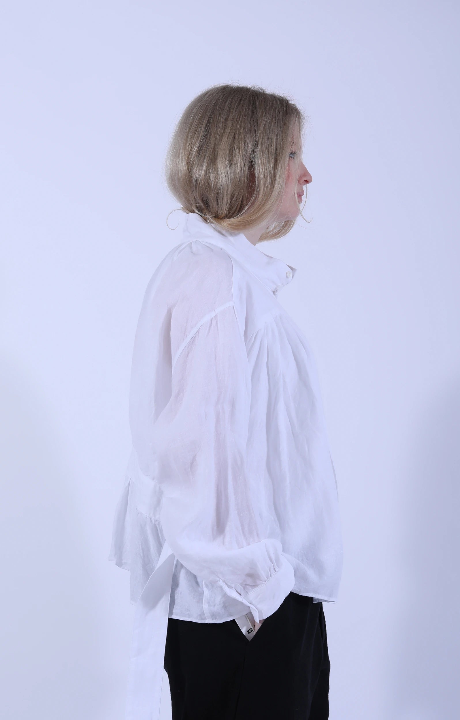 Back To Front Smock Shirt White