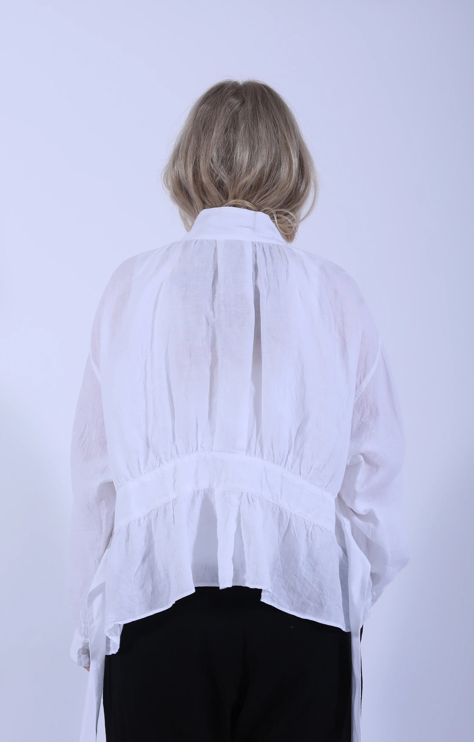 Back To Front Smock Shirt White