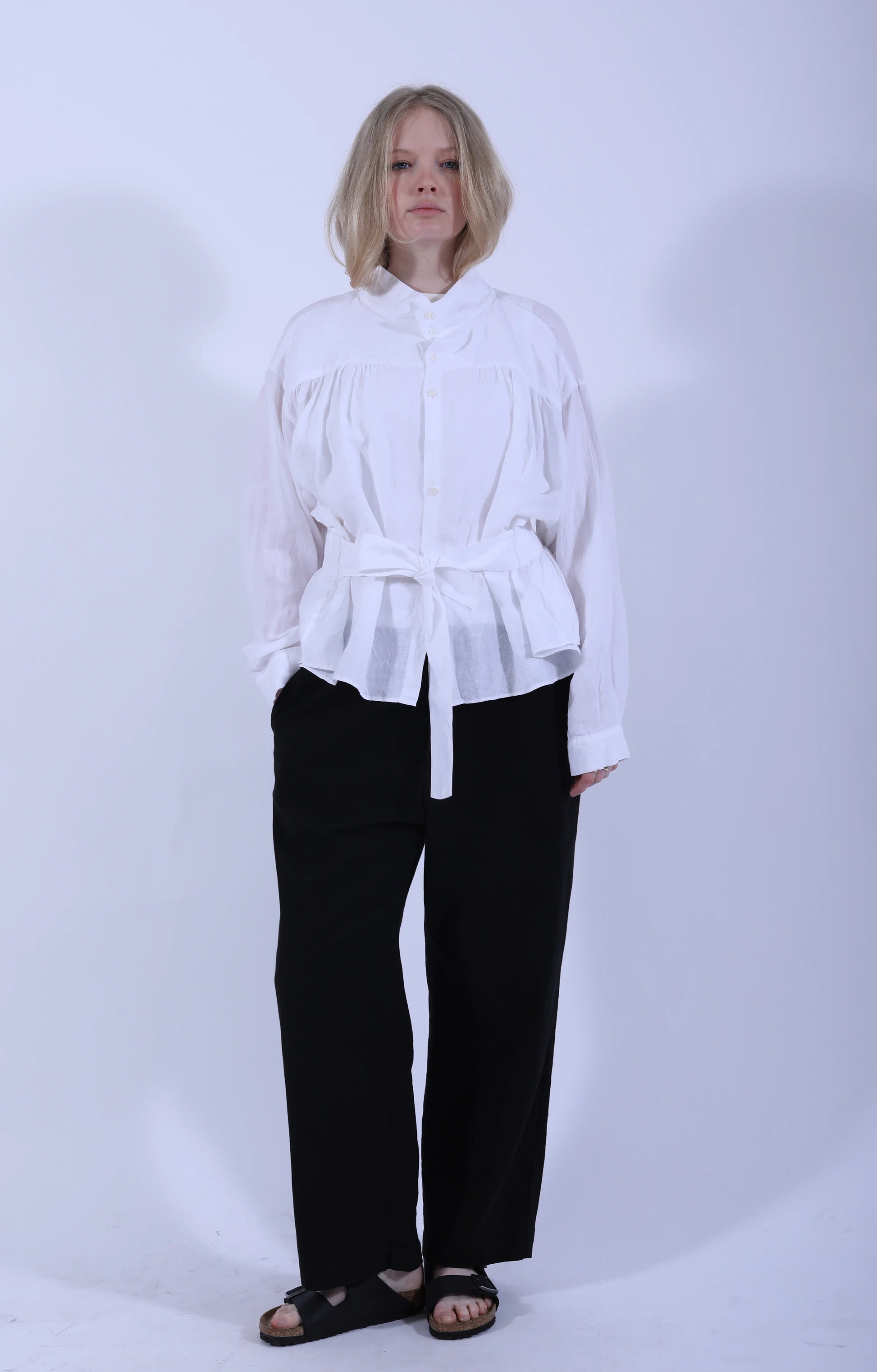 Back To Front Smock Shirt White