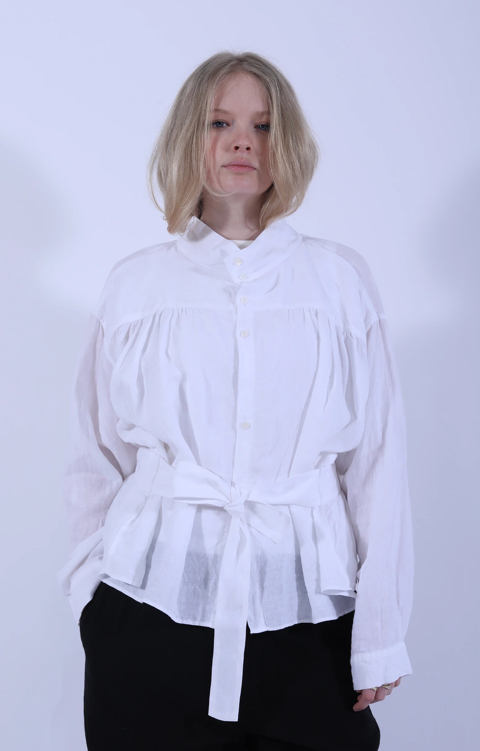Back To Front Smock Shirt White