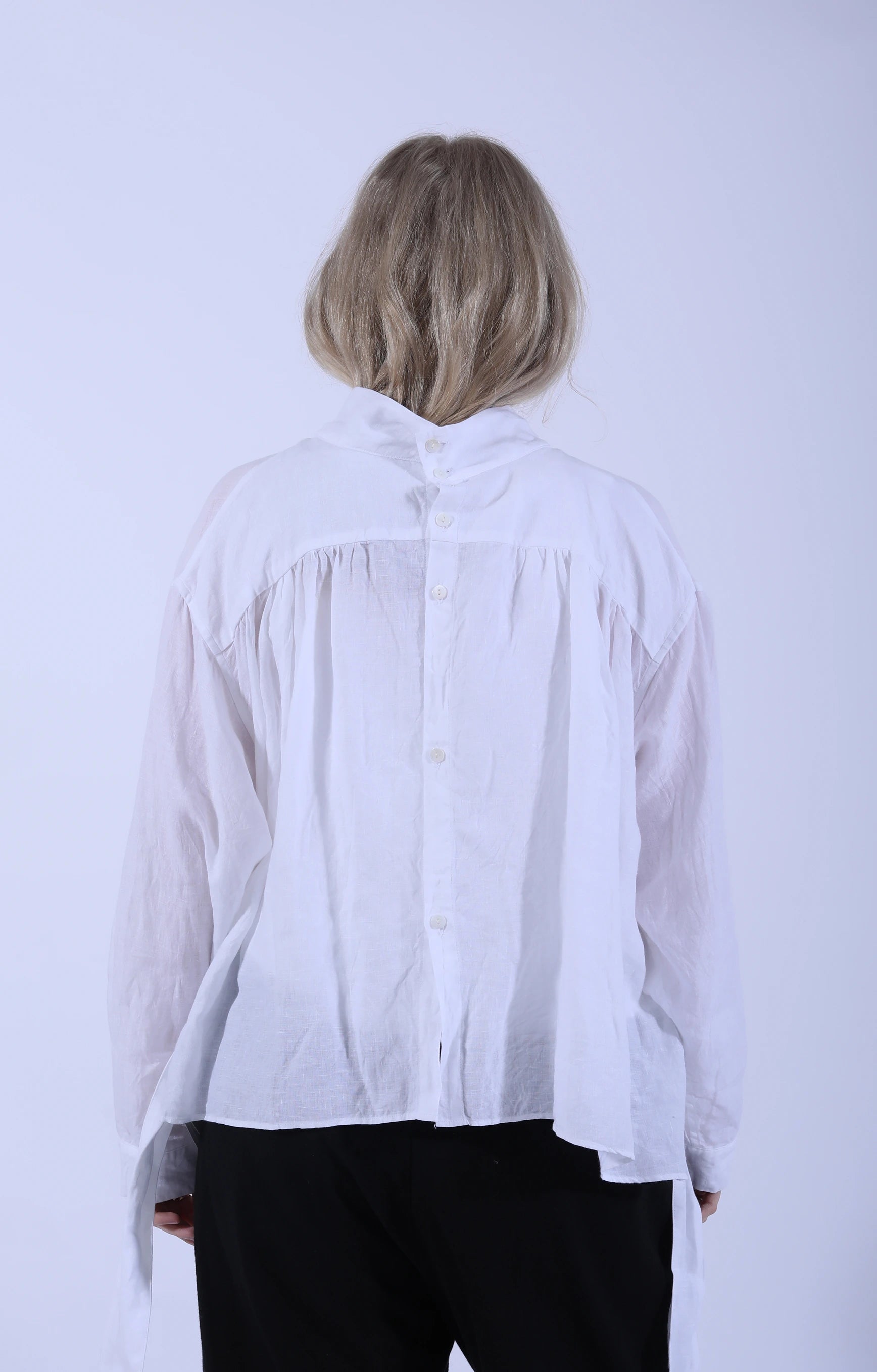 Back To Front Smock Shirt White