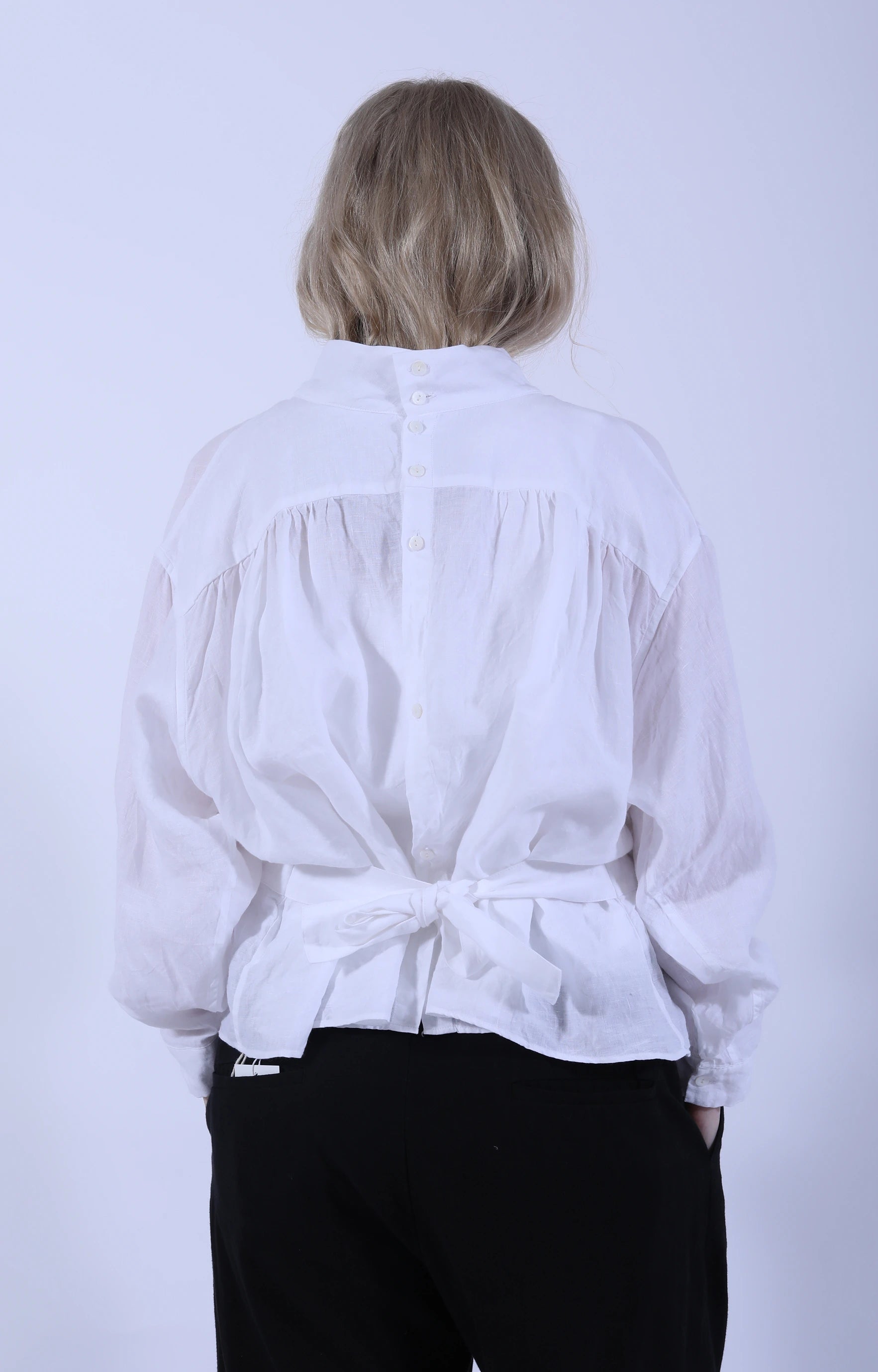 Back To Front Smock Shirt White