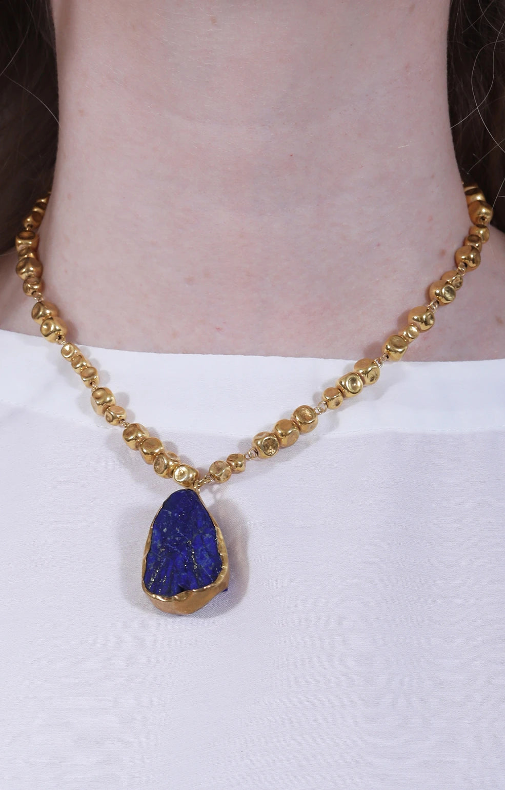Sultan Lapis Necklace 18kt Vermeil
