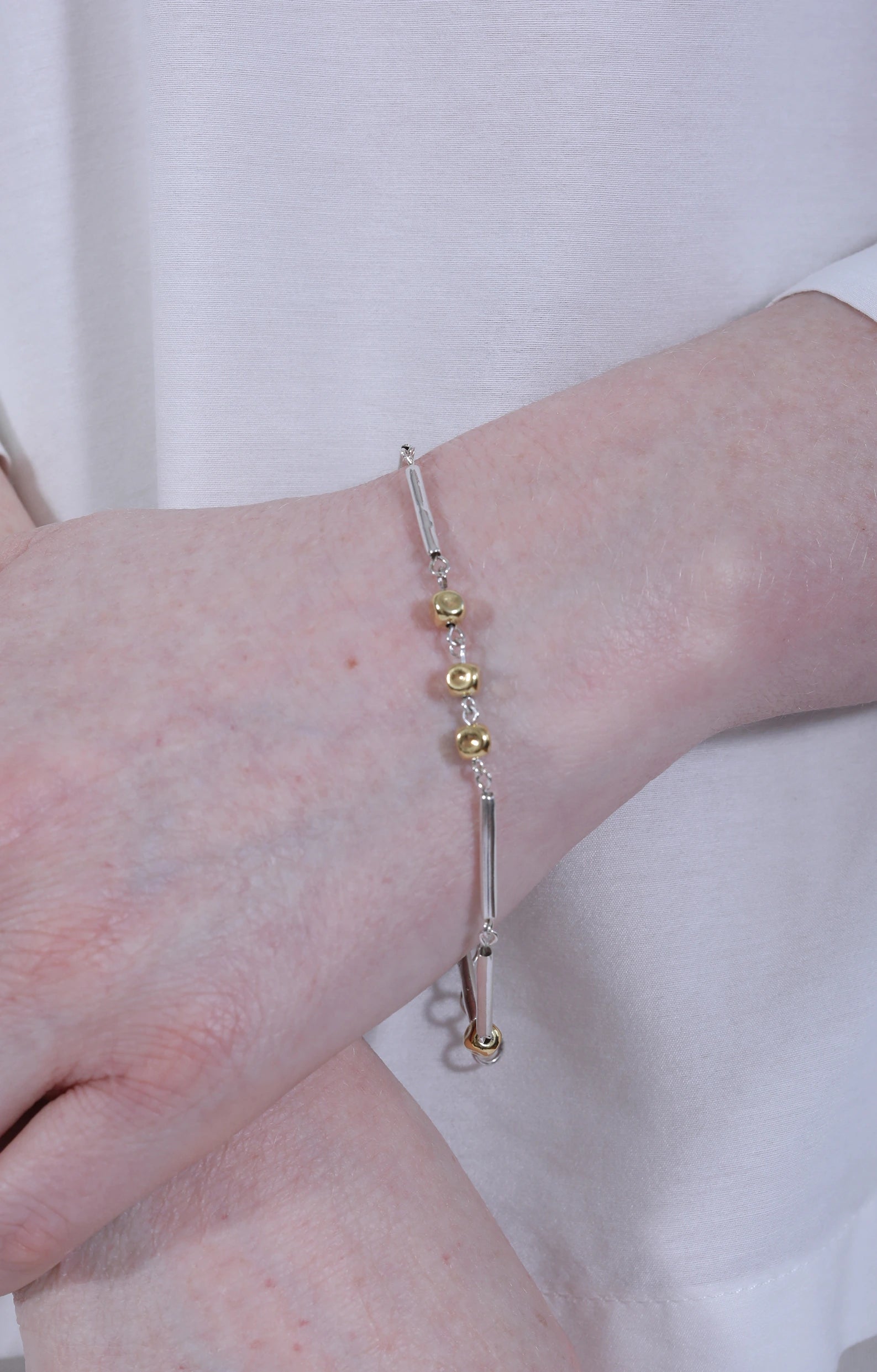 Roya Line Bracelet Sterling & 18k Vermeil