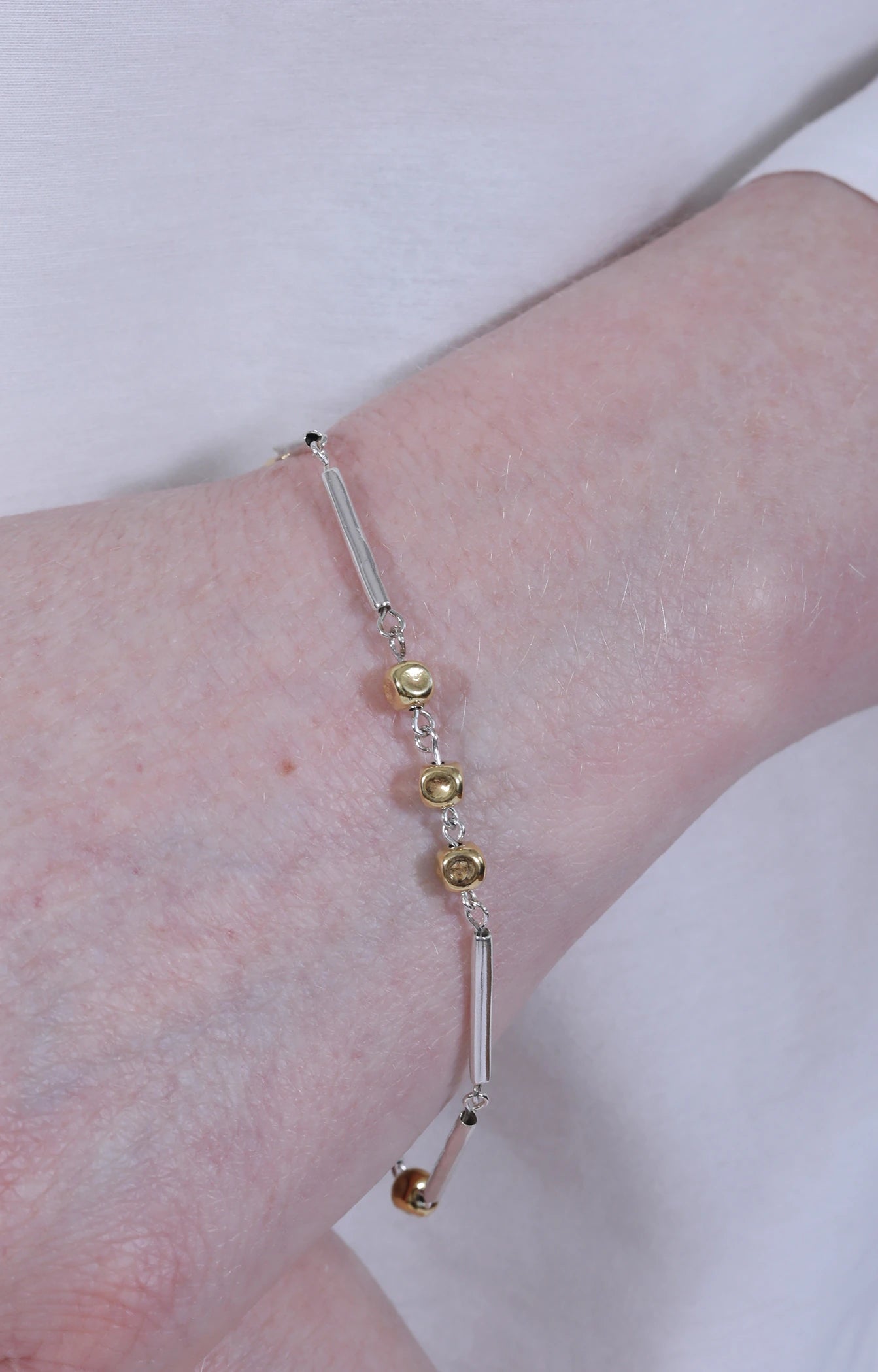 Roya Line Bracelet Sterling & 18k Vermeil