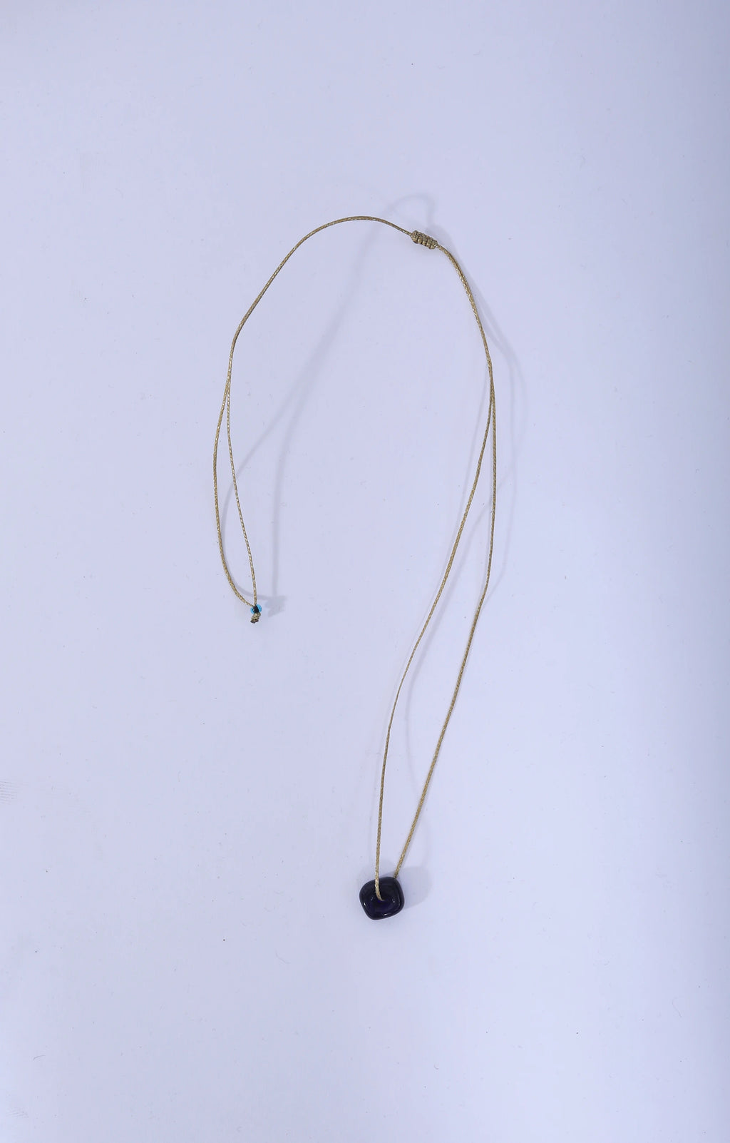 D.Blue Glass Bead on Cord