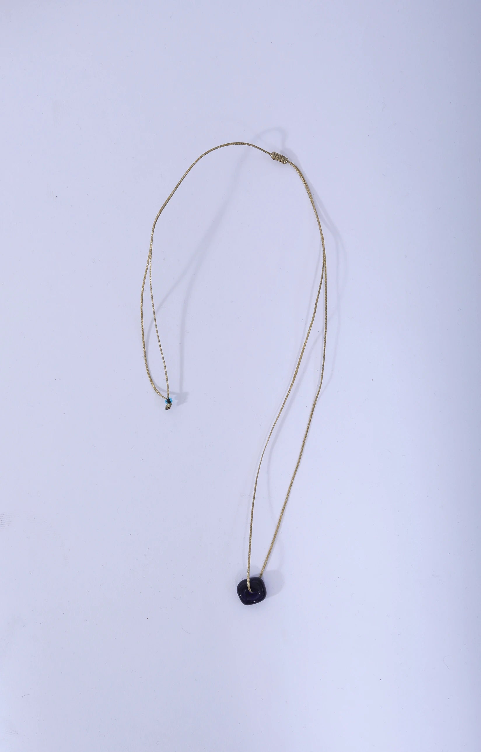 D.Blue Glass Bead on Cord
