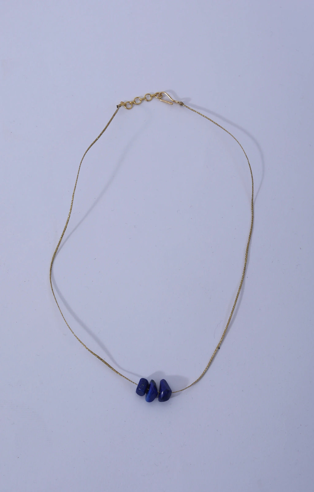 Sultan 3 Bead Lapis Cord Necklace