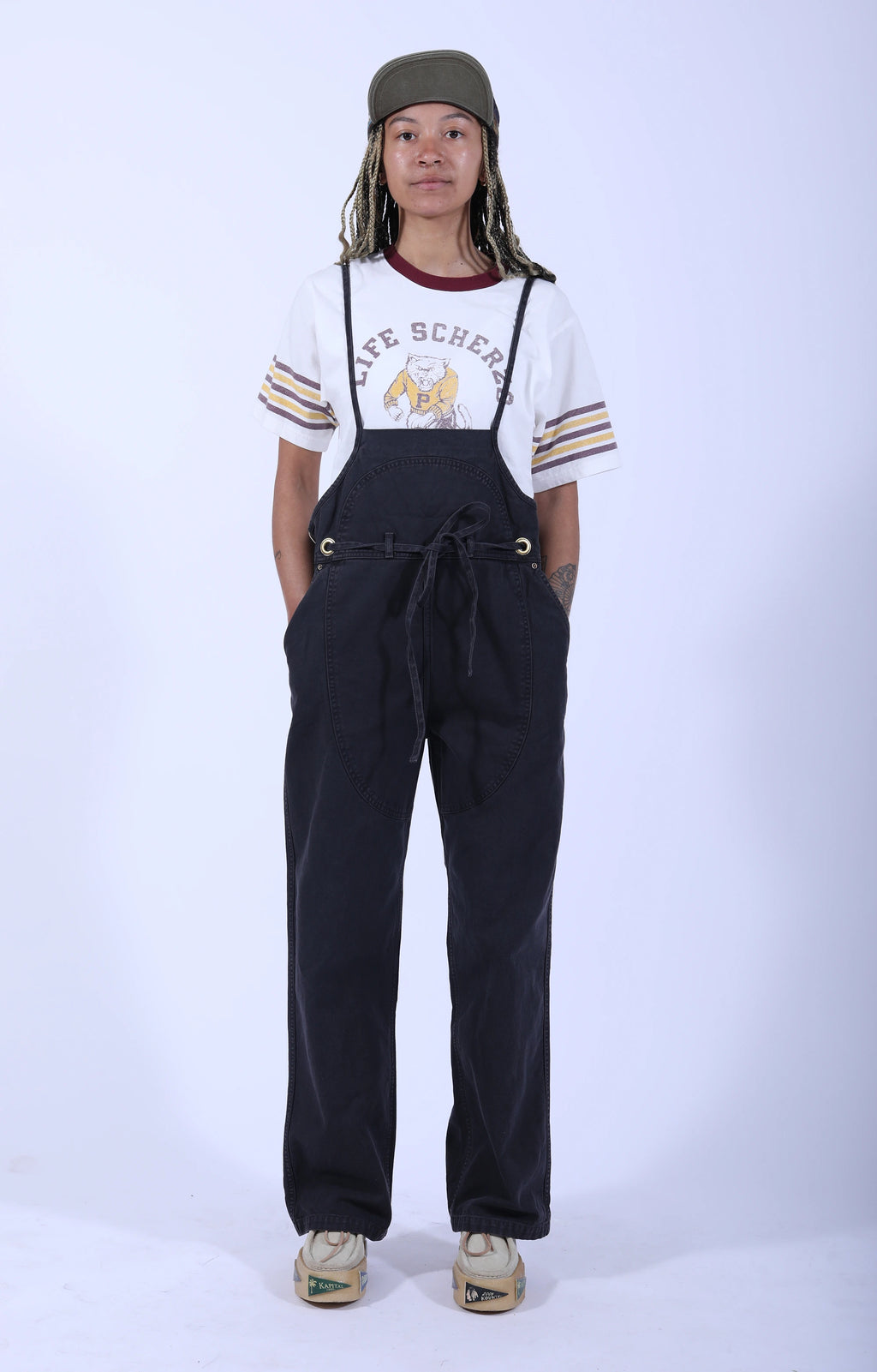 Light Canvas Welder Overall Black