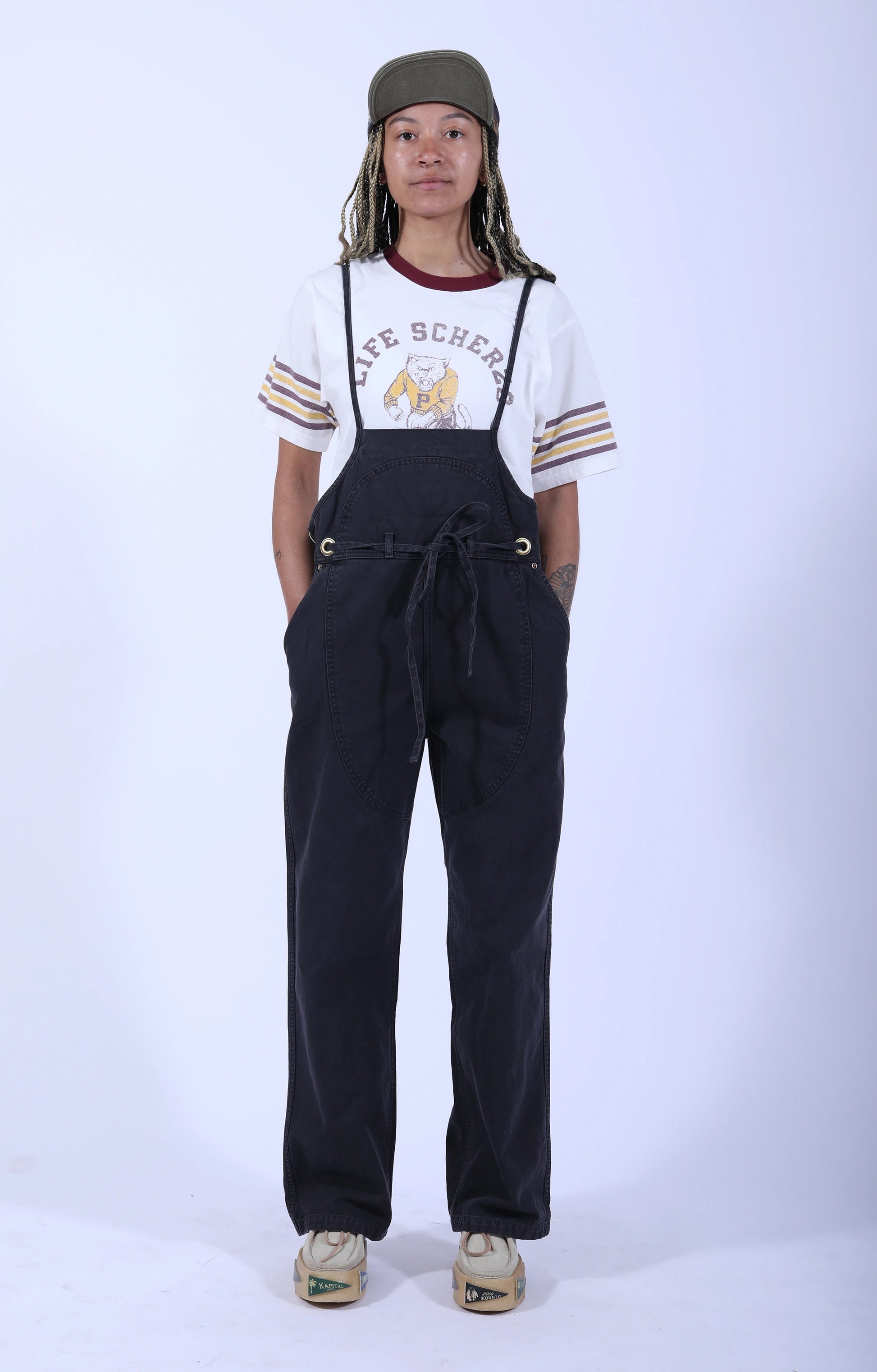 Light Canvas Welder Overall Black