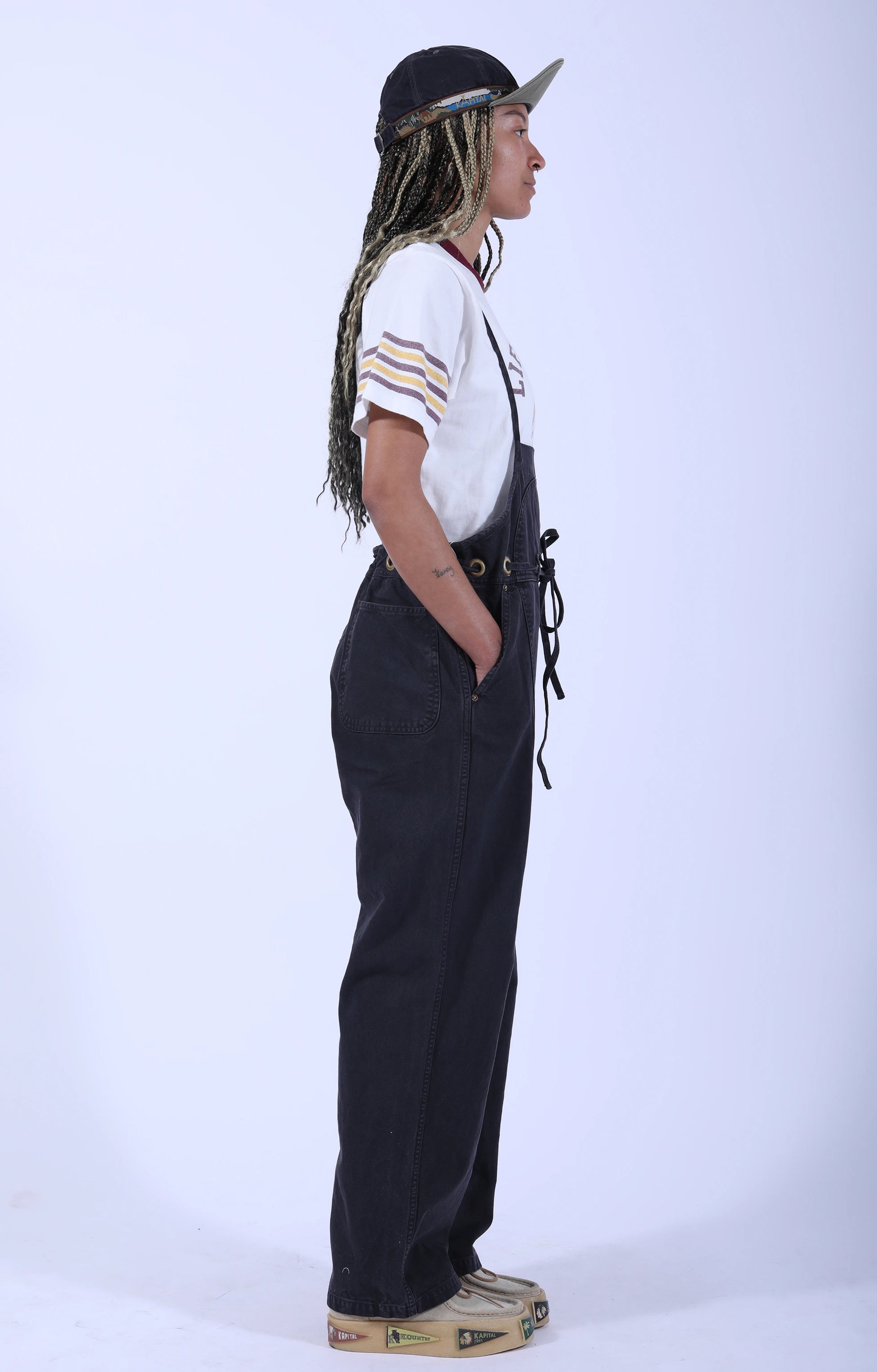 Light Canvas Welder Overall Black
