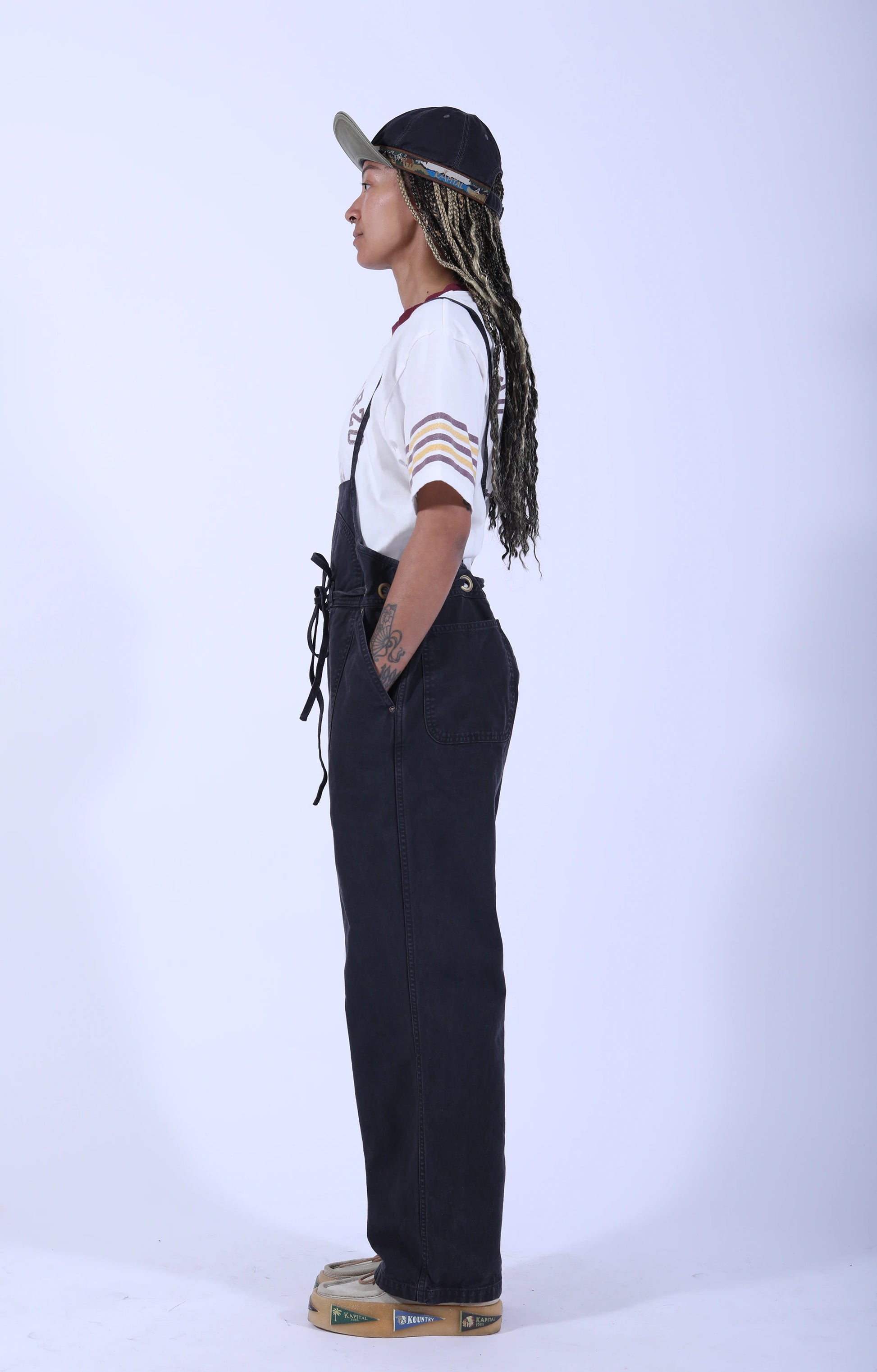 Light Canvas Welder Overall Black