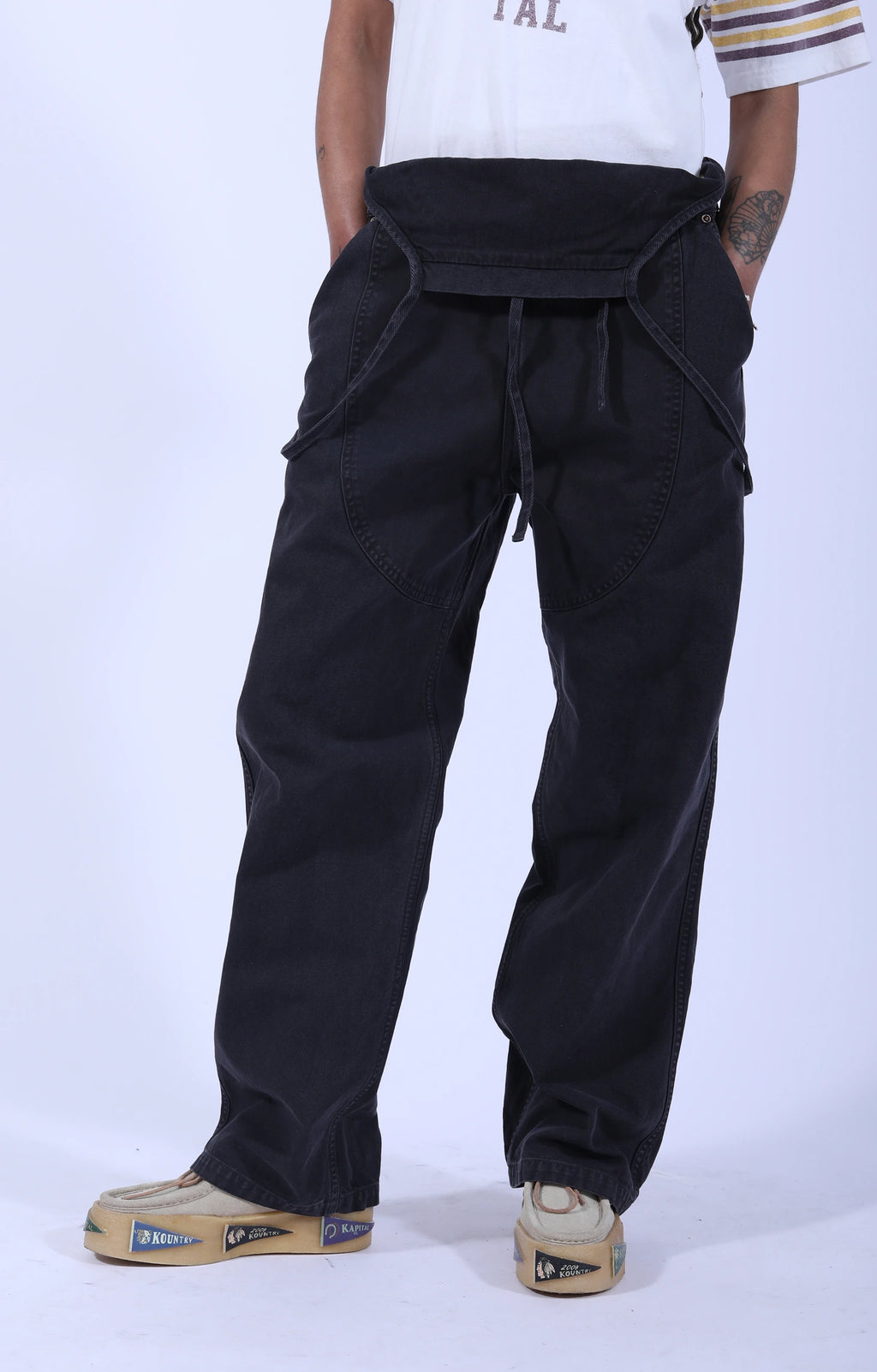 Light Canvas Welder Overall Black