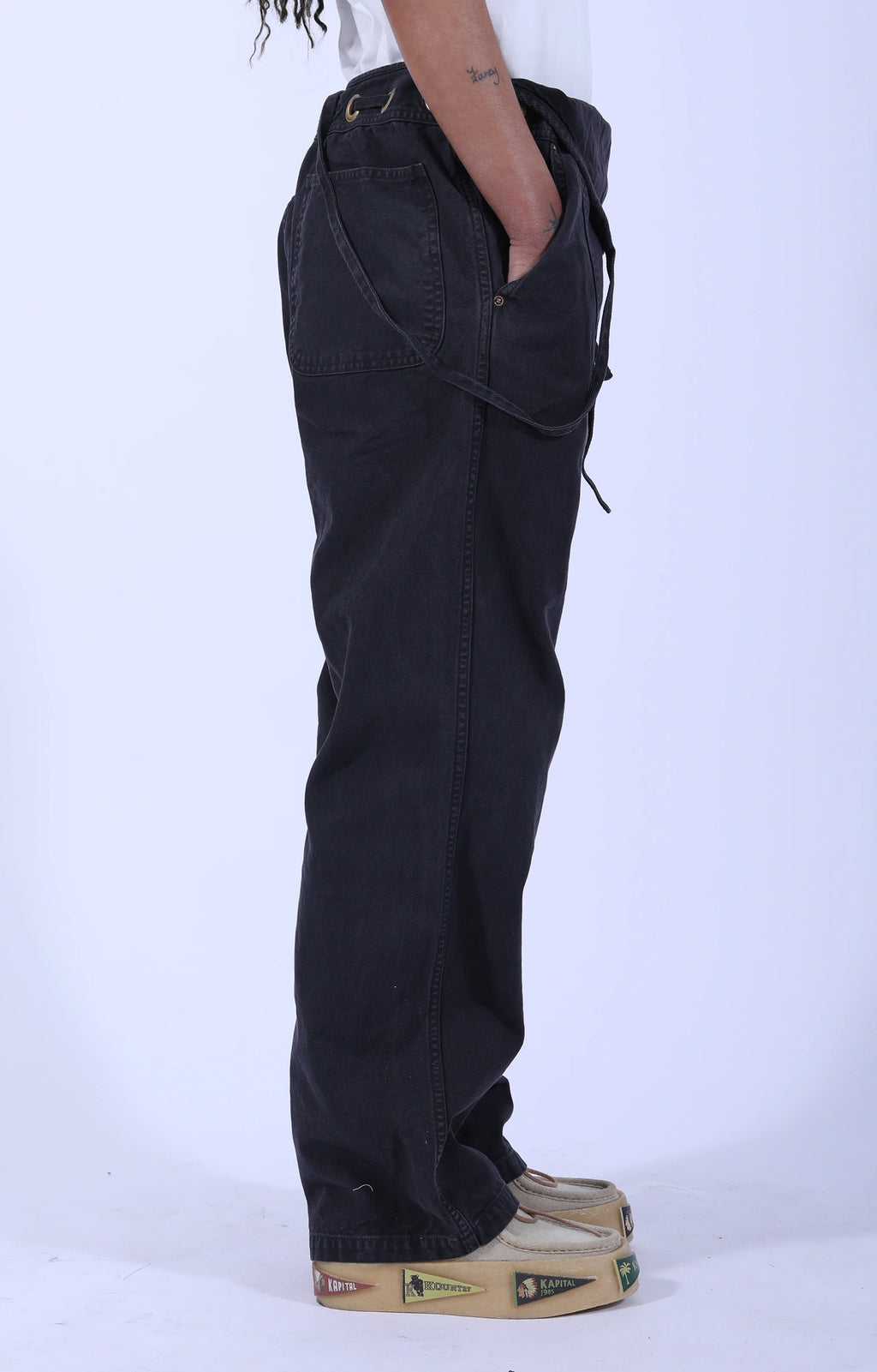 Light Canvas Welder Overall Black