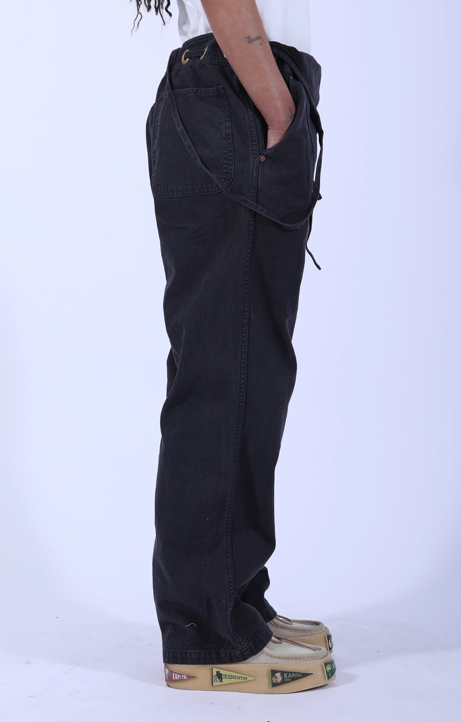 Light Canvas Welder Overall Black