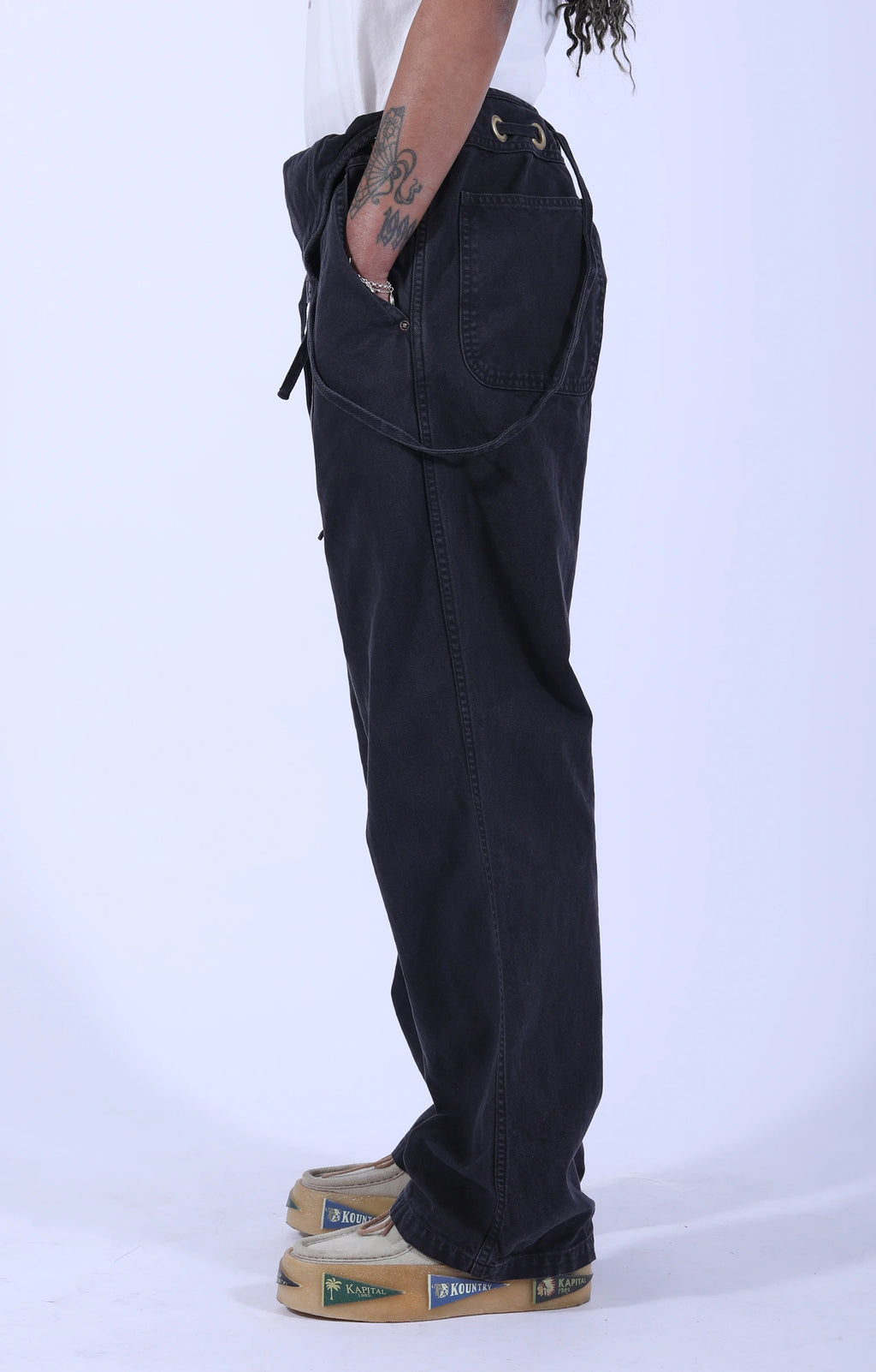 Light Canvas Welder Overall Black