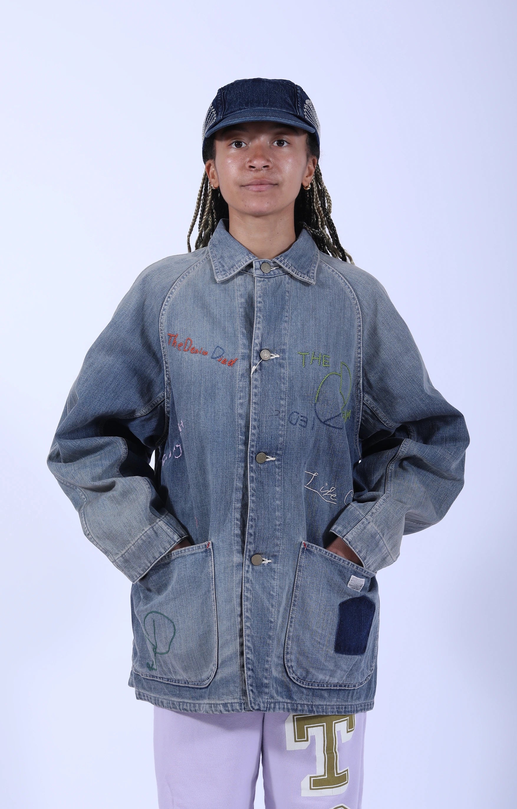 12oz Denim Cactus Coverall Embroidery