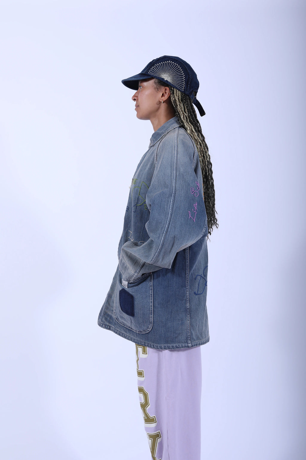 12oz Denim Cactus Coverall Embroidery